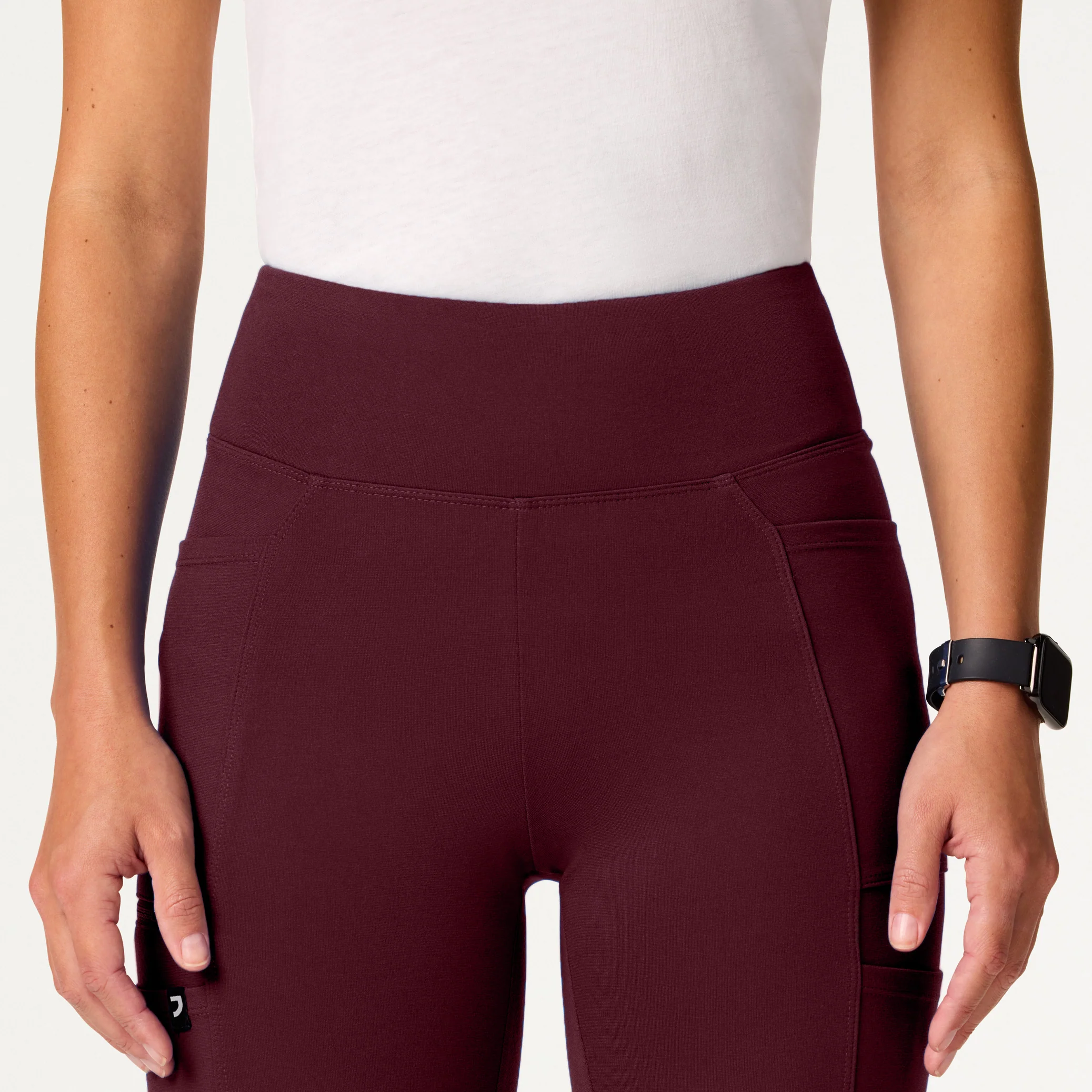 Perri UltraSOFT™ Yoga Scrub Pant - Burgundy - Image 4