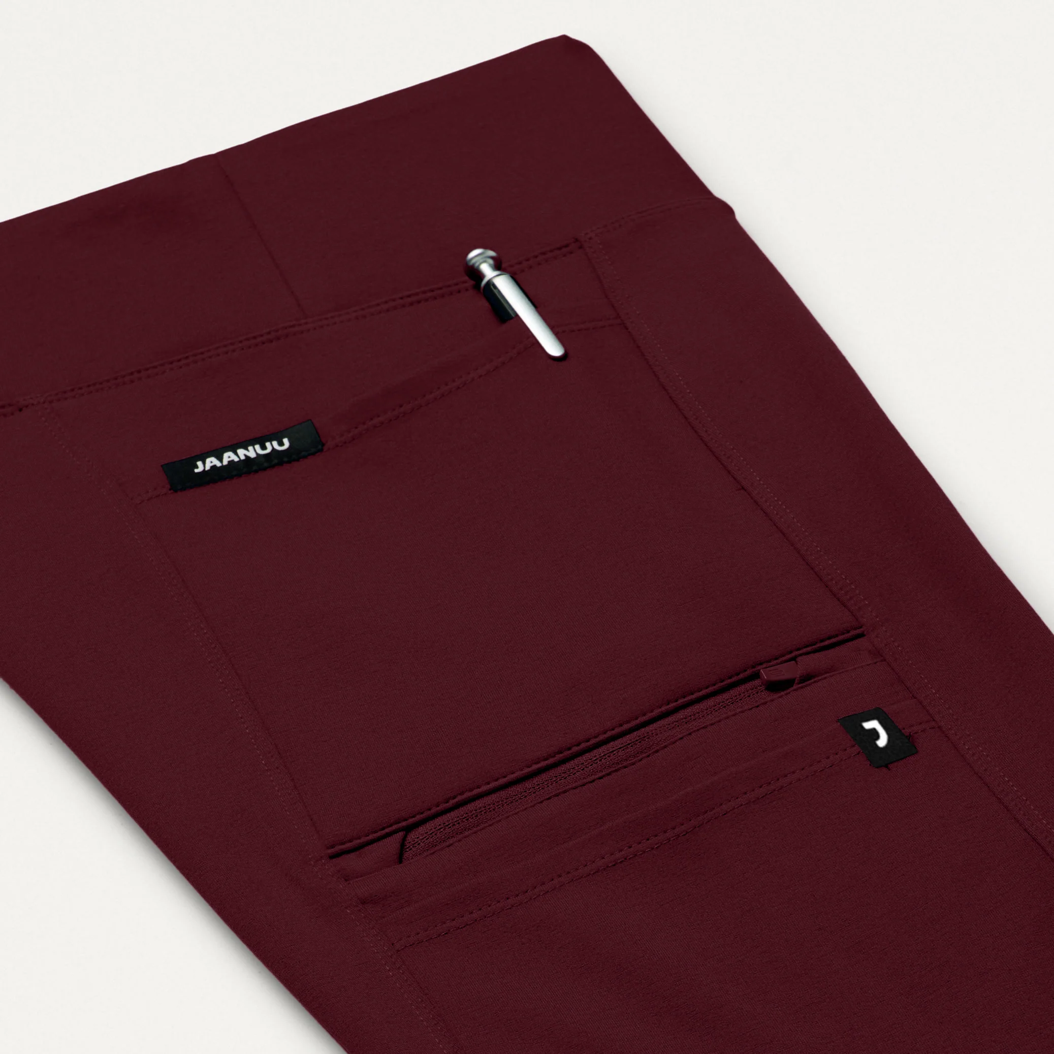 Perri UltraSOFT™ Yoga Scrub Pant - Burgundy - Image 8