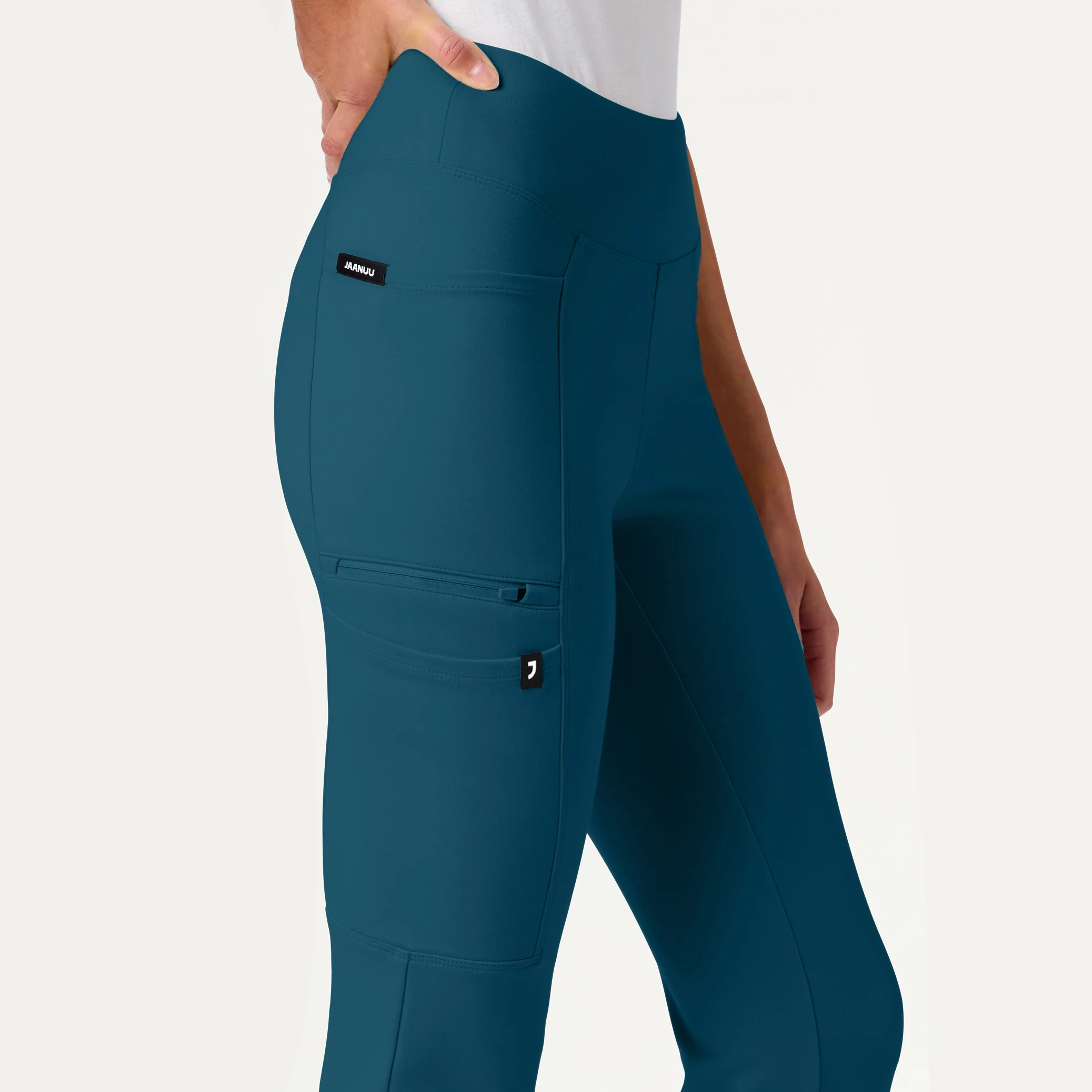 Perri UltraSOFT™ Yoga Scrub Pant - Caribbean Blue - Image 5