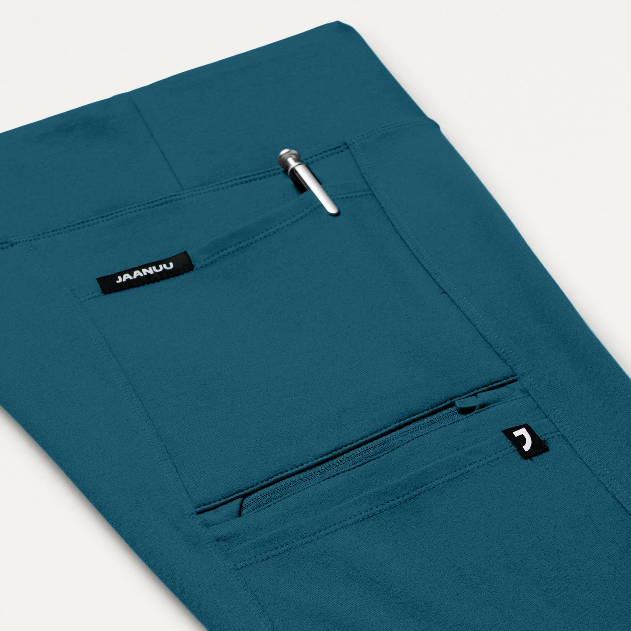 Perri UltraSOFT™ Yoga Scrub Pant - Caribbean Blue - Image 8