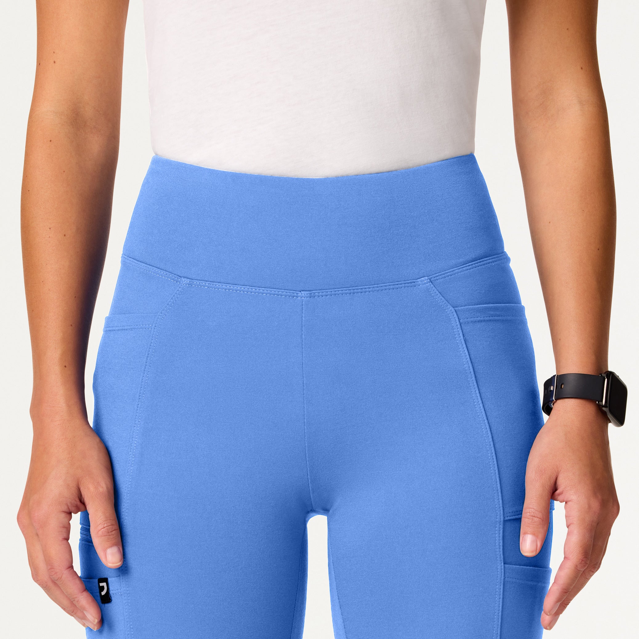 Perri UltraSOFT™ Yoga Scrub Pant - Ceil Blue - Image 5
