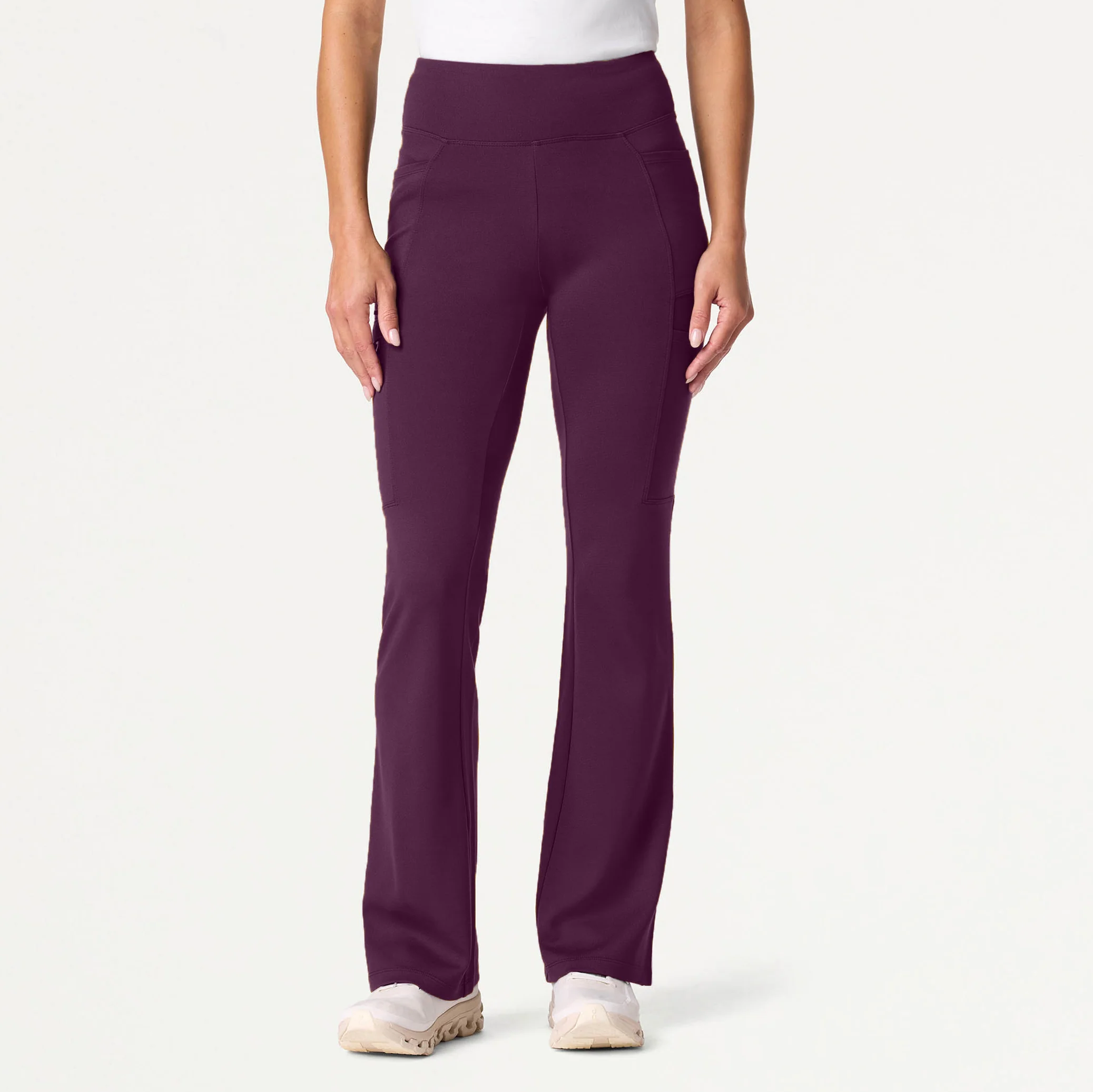 Perri UltraSOFT™ Yoga Scrub Pant - Deep Eggplant