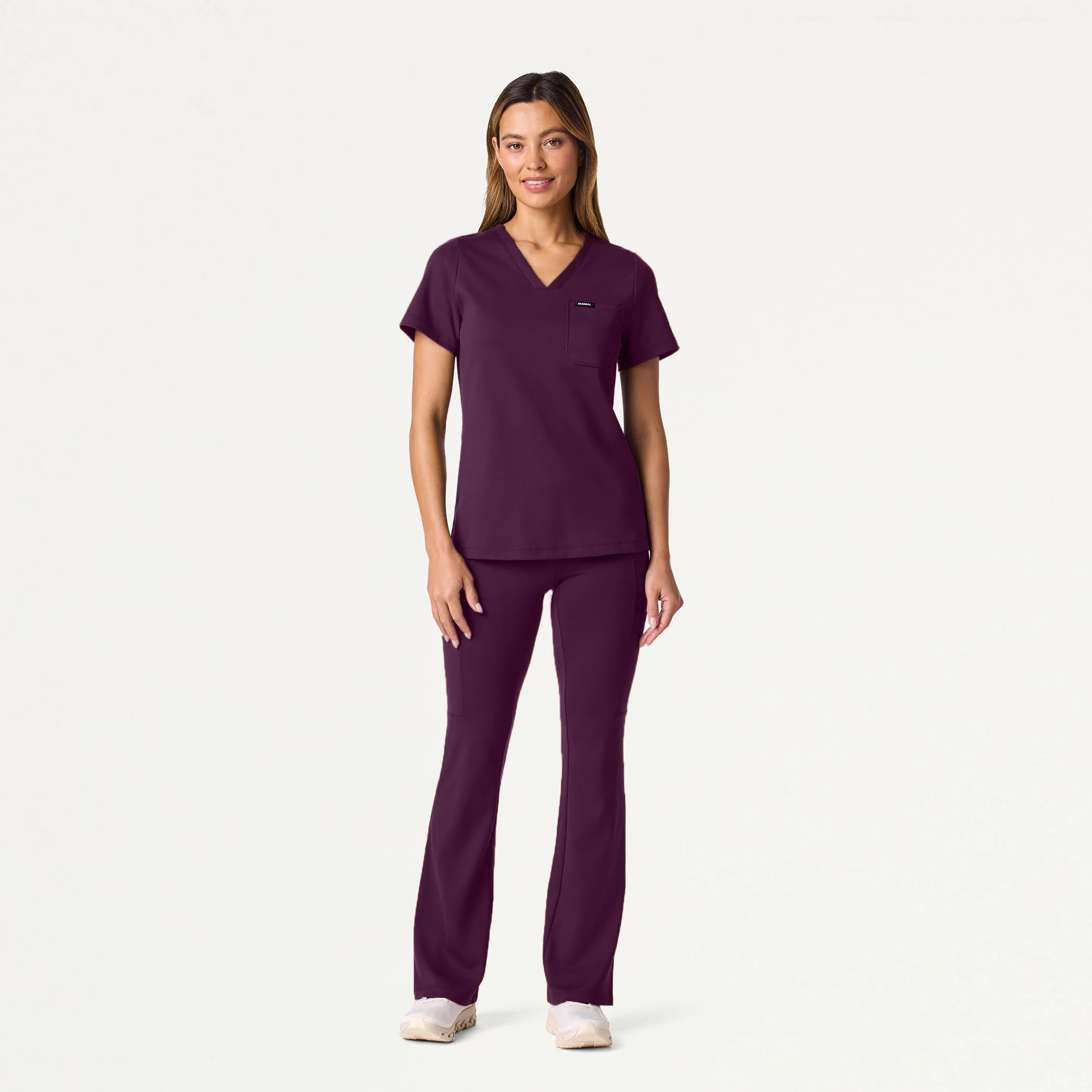 Perri UltraSOFT™ Yoga Scrub Pant - Deep Eggplant - Image 2