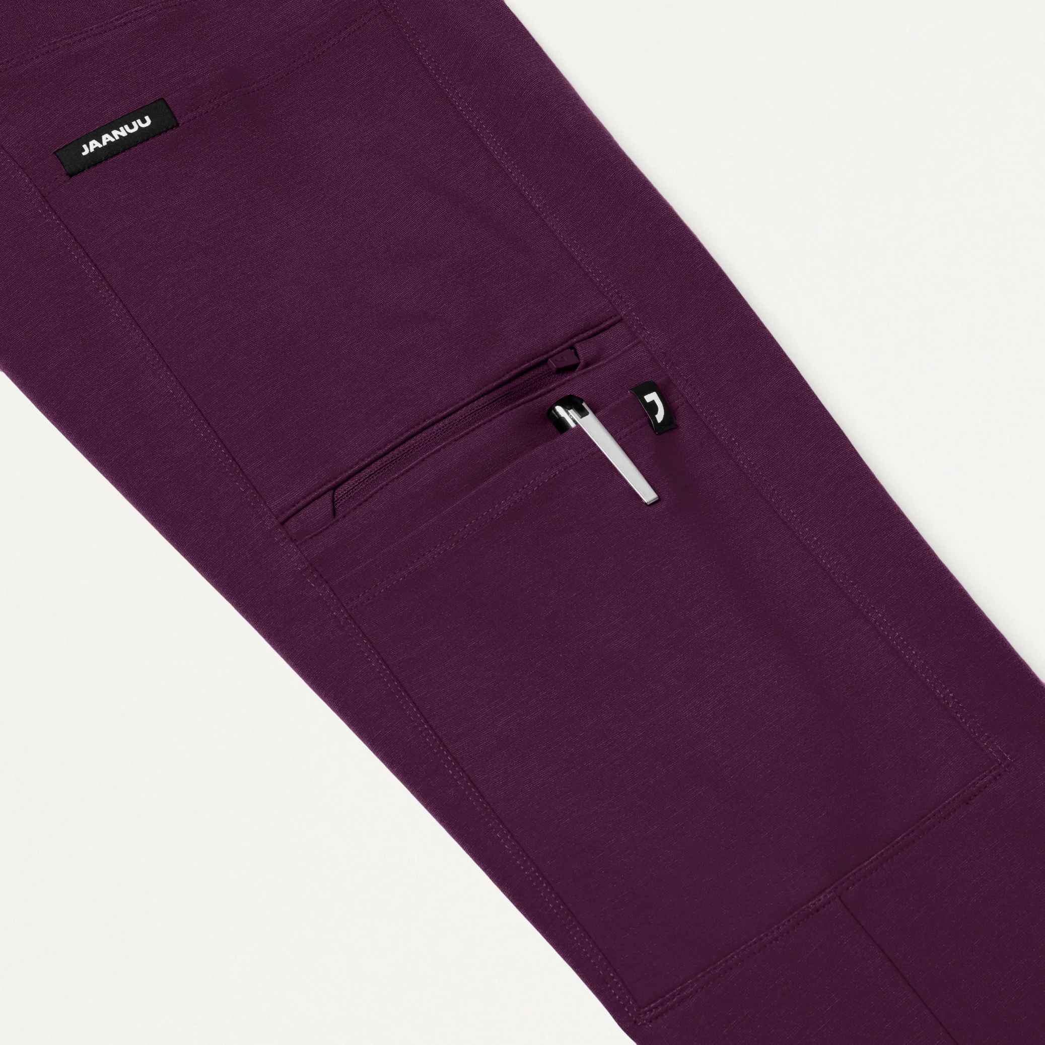Perri UltraSOFT™ Yoga Scrub Pant - Deep Eggplant - Image 5