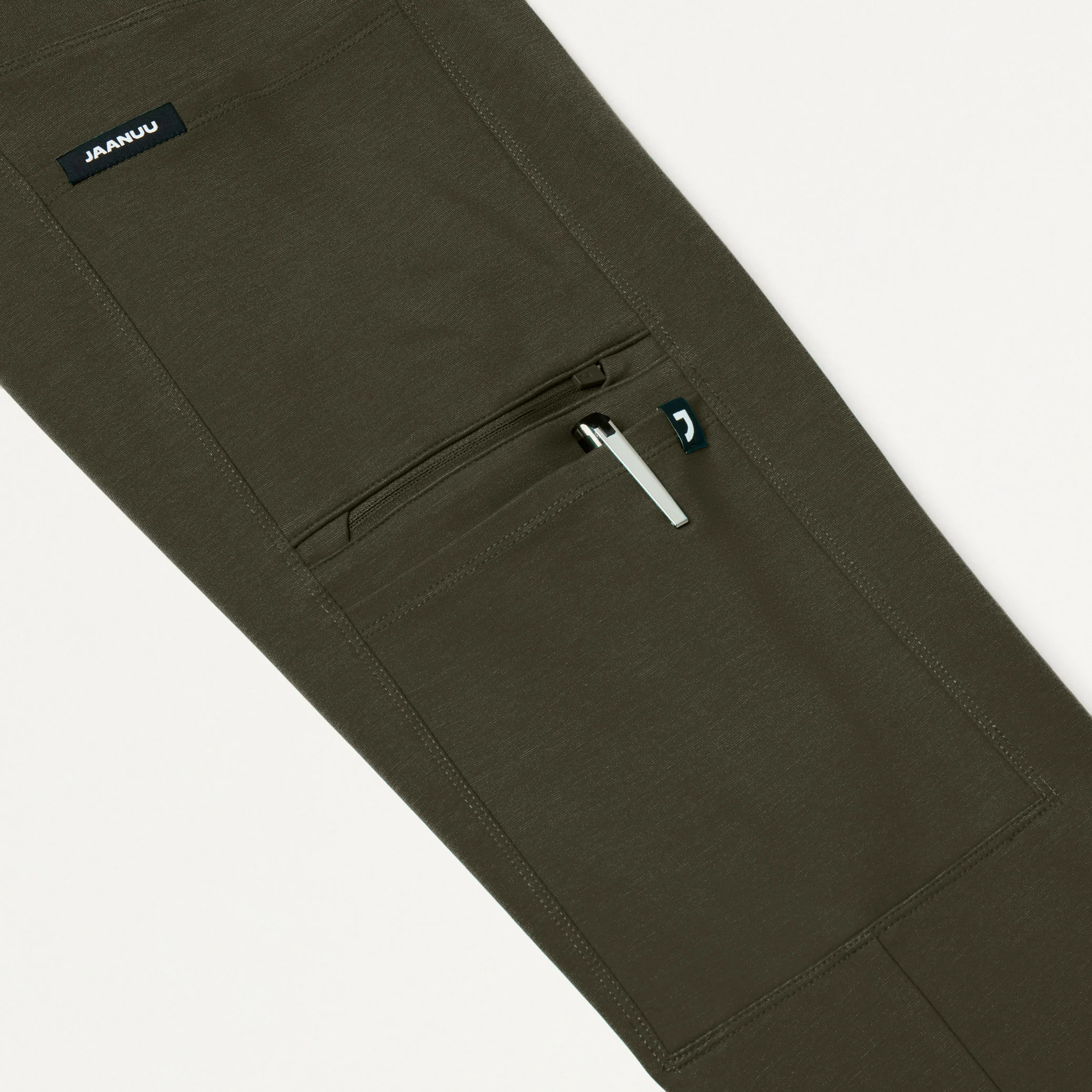 Perri UltraSOFT™ Yoga Scrub Pant - Deep Olive - Image 5