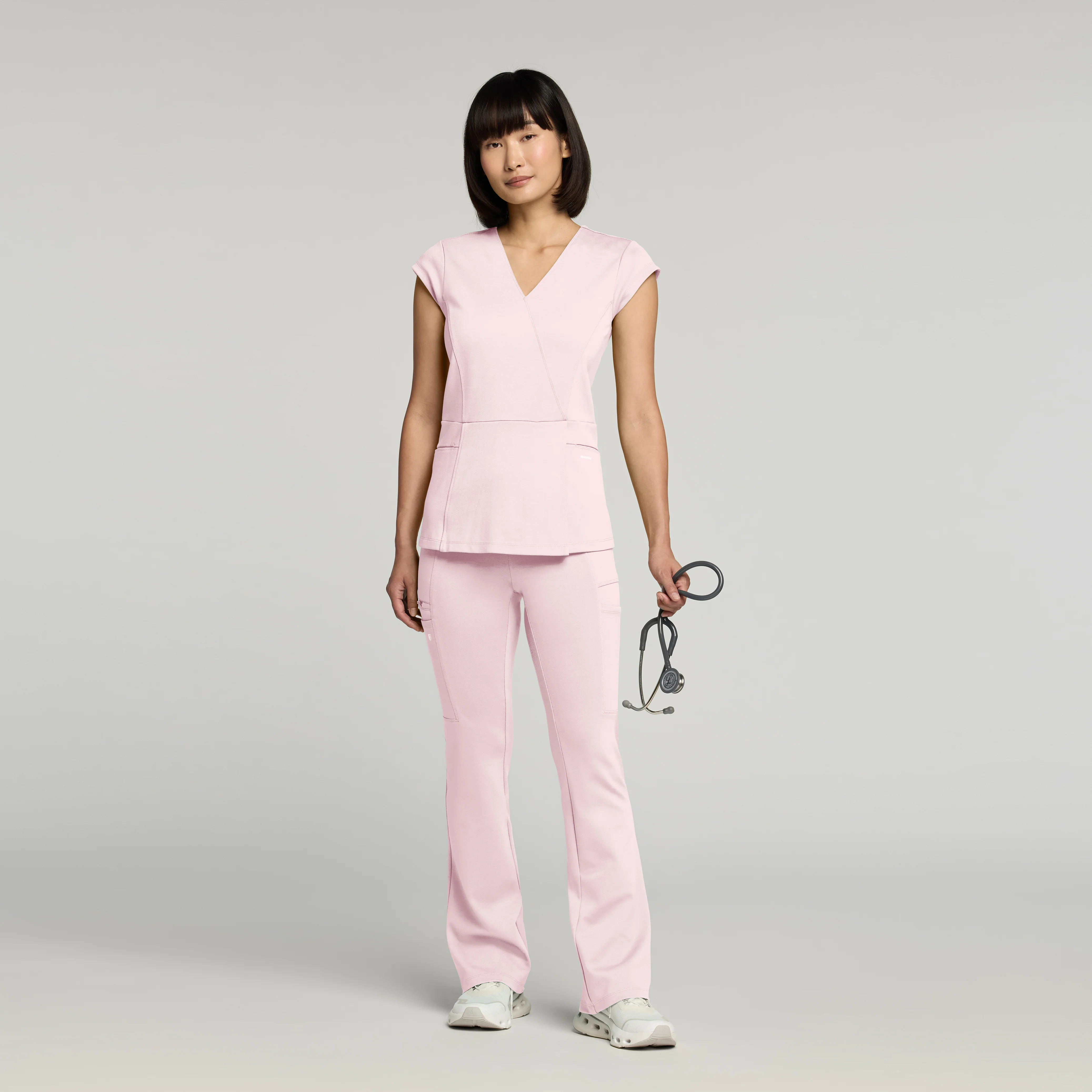 Perri UltraSOFT™ Yoga Scrub Pant - Rose Quartz - Image 2