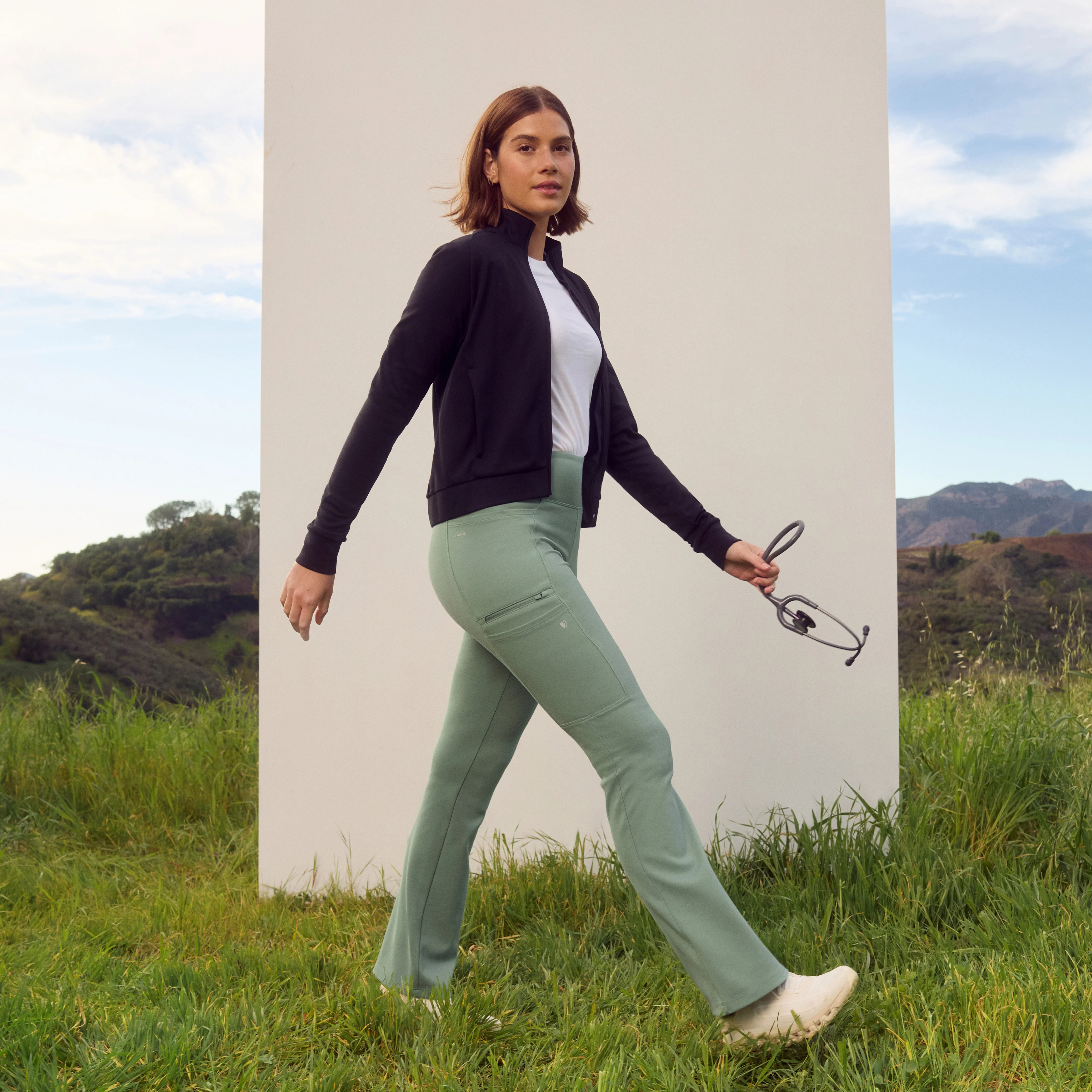 Perri UltraSOFT™ Yoga Scrub Pant - Sage