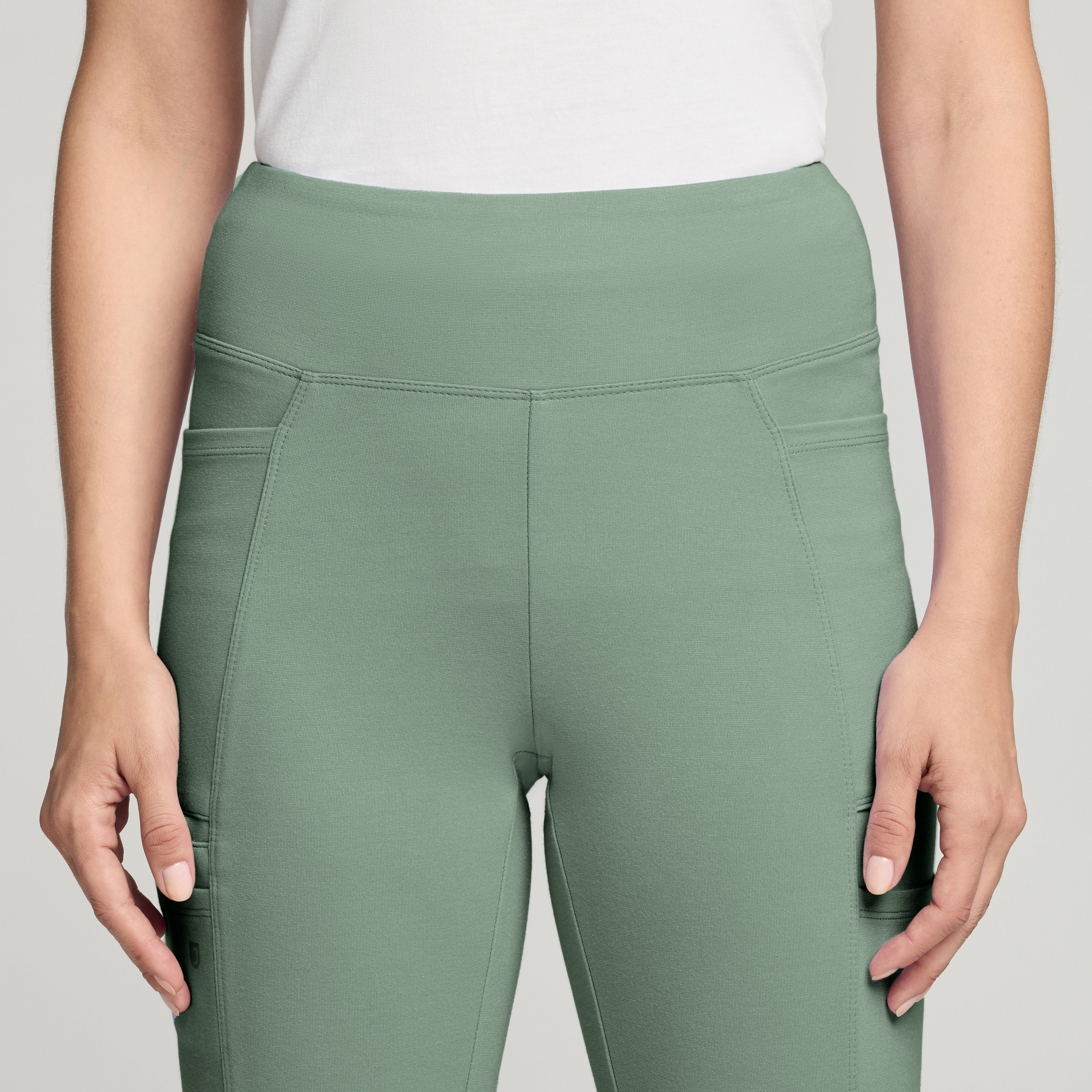 Perri UltraSOFT™ Yoga Scrub Pant - Sage - Image 5