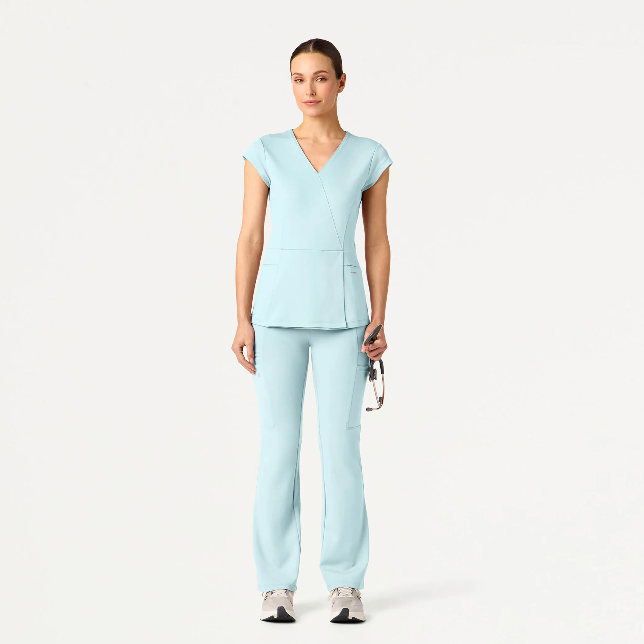 Perri UltraSOFT™ Yoga Scrub Pant - Sky Blue - Image 3
