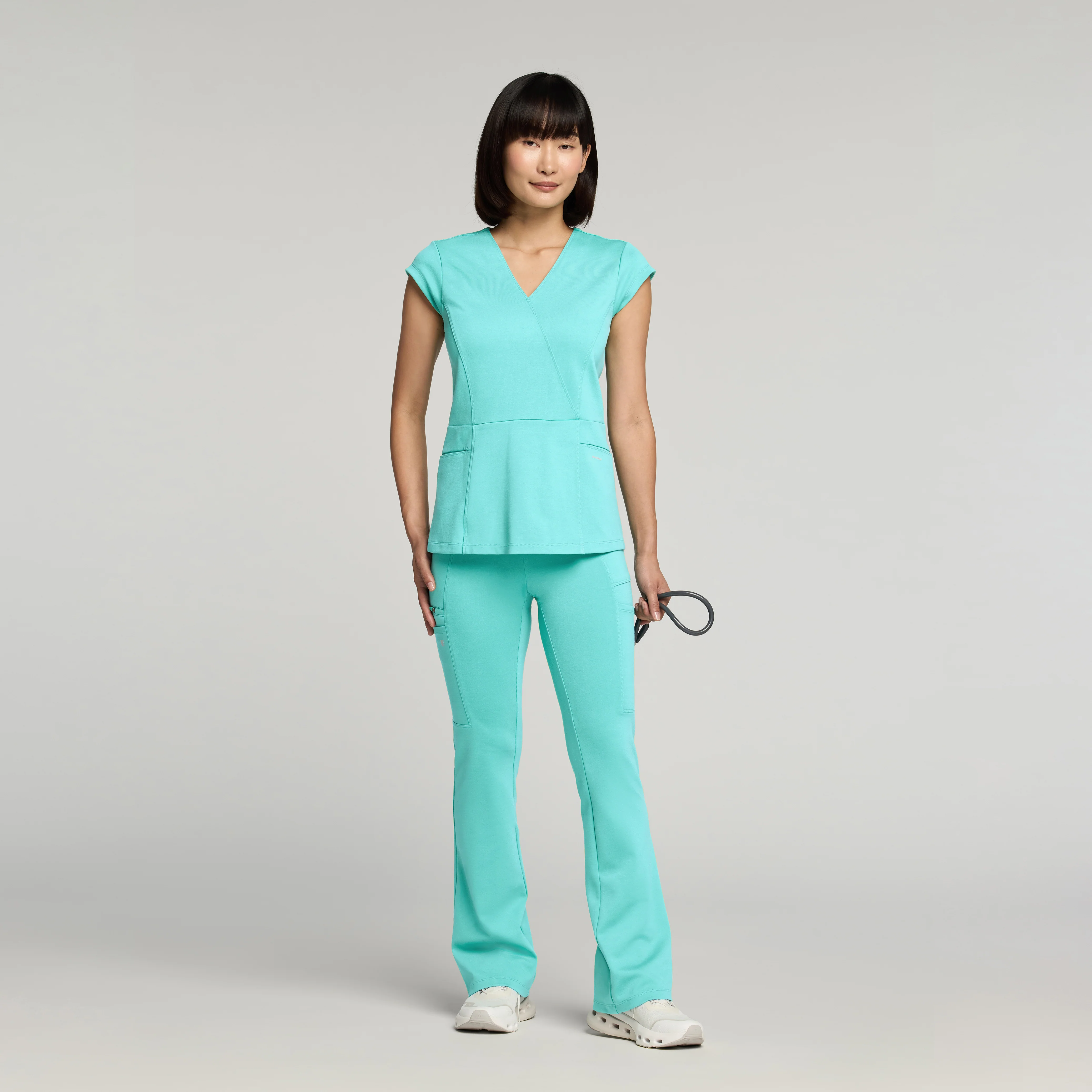 Perri UltraSOFT™ Yoga Scrub Pant - Surf - Image 2