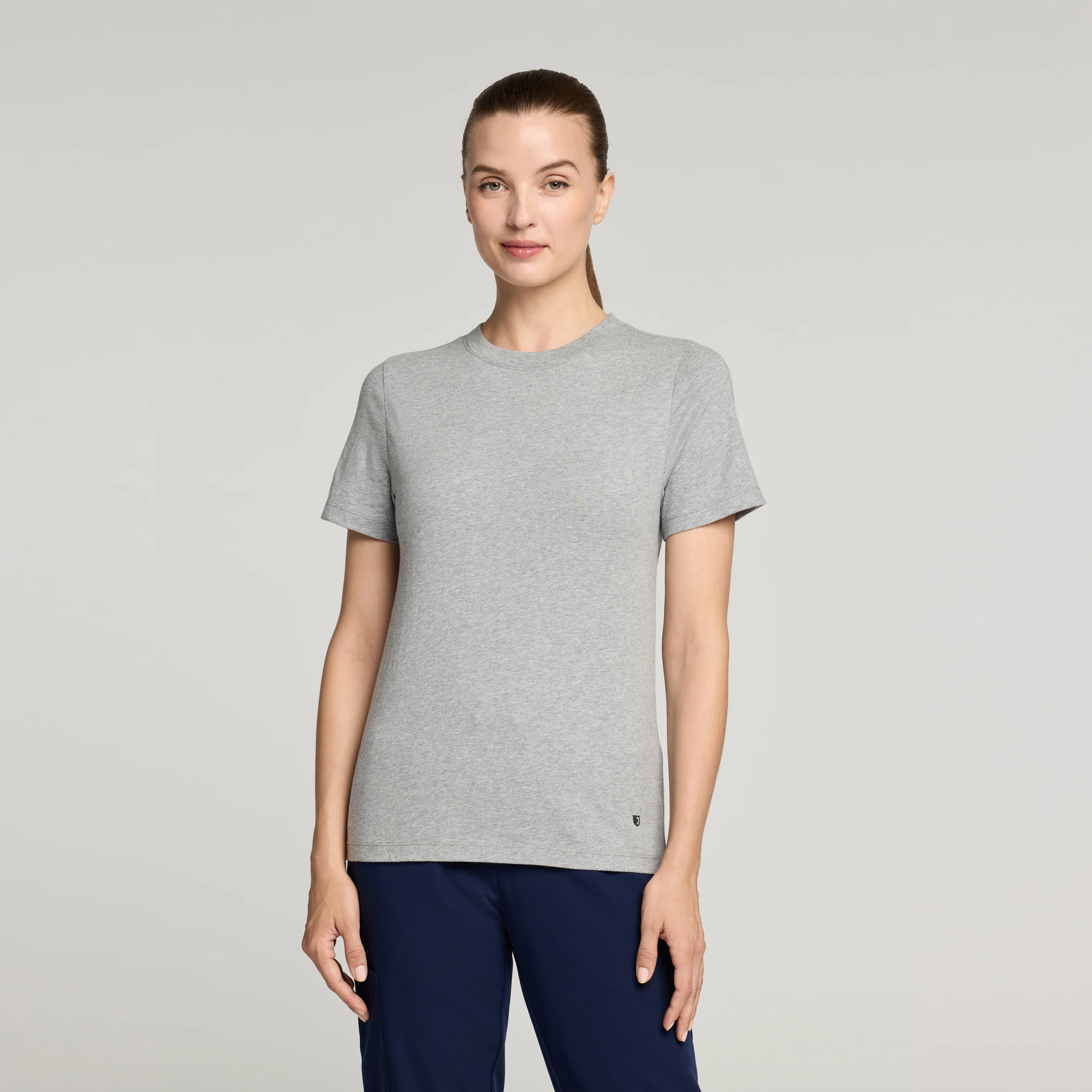 Regenˣ Short-Sleeve Cotton Underscrub - Heather Gray - Image 2
