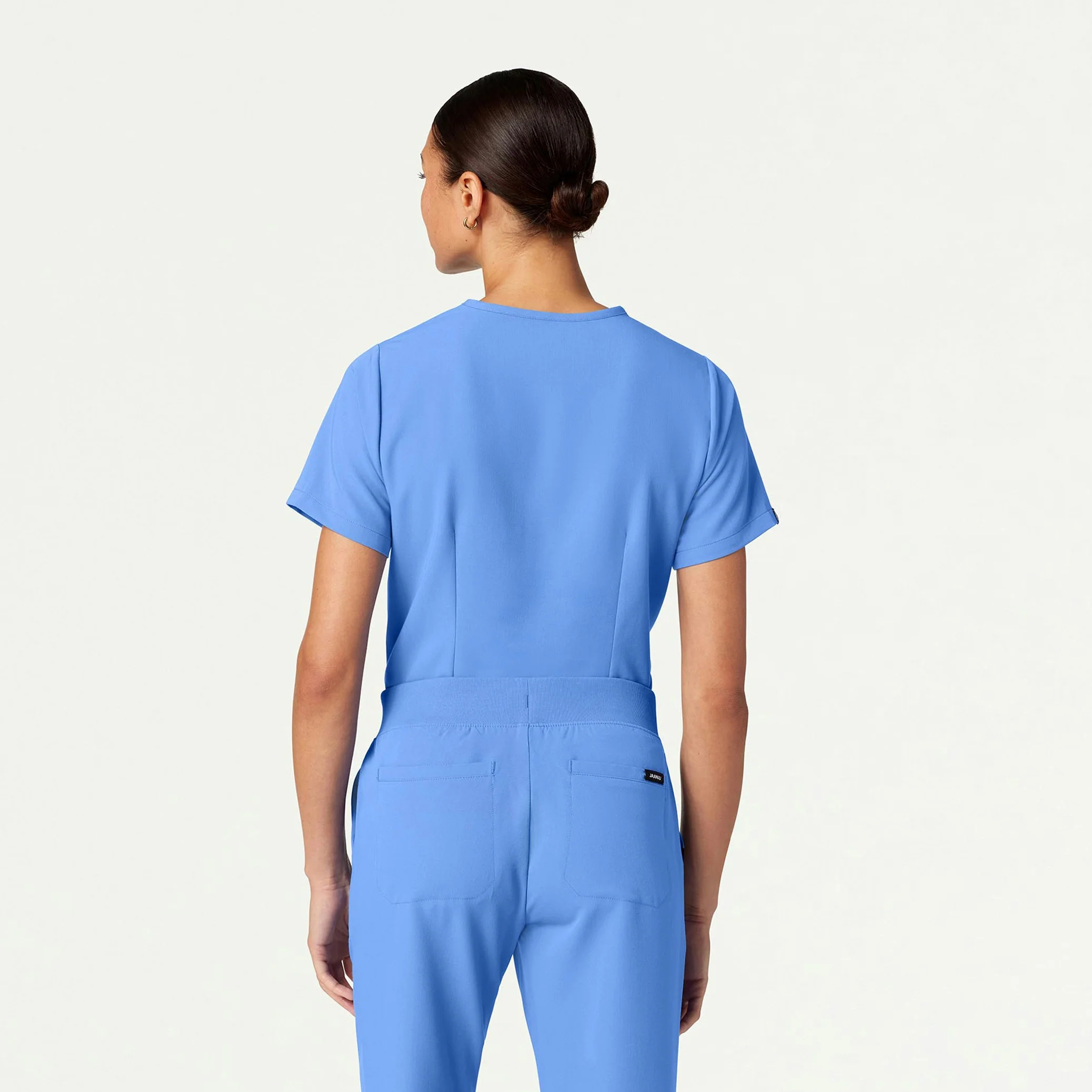 Rhena Essential 1-Pocket Scrub Top - Ceil Blue - Image 3