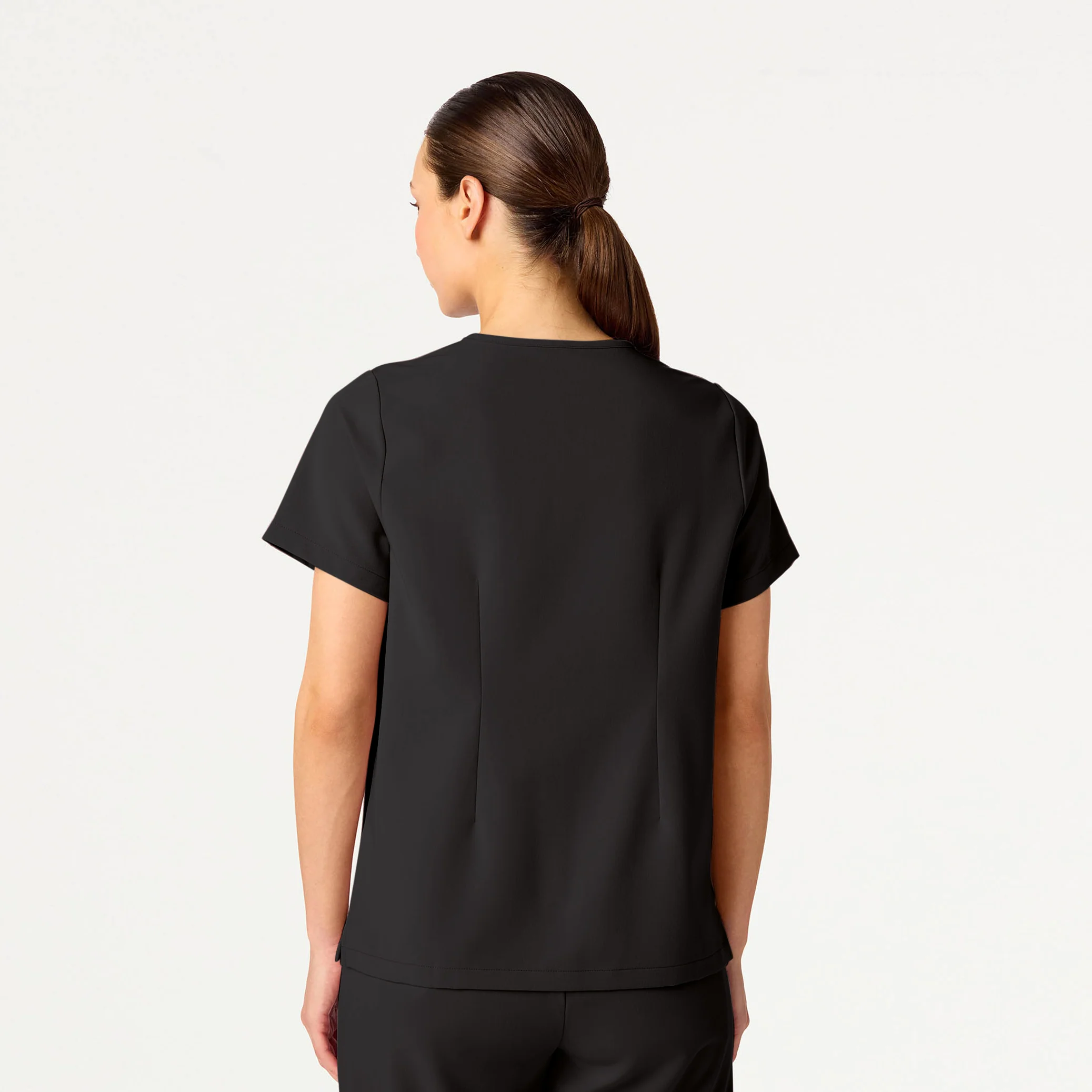 Rhena Essential 1-Pocket Scrub Top - Charcoal - Image 4