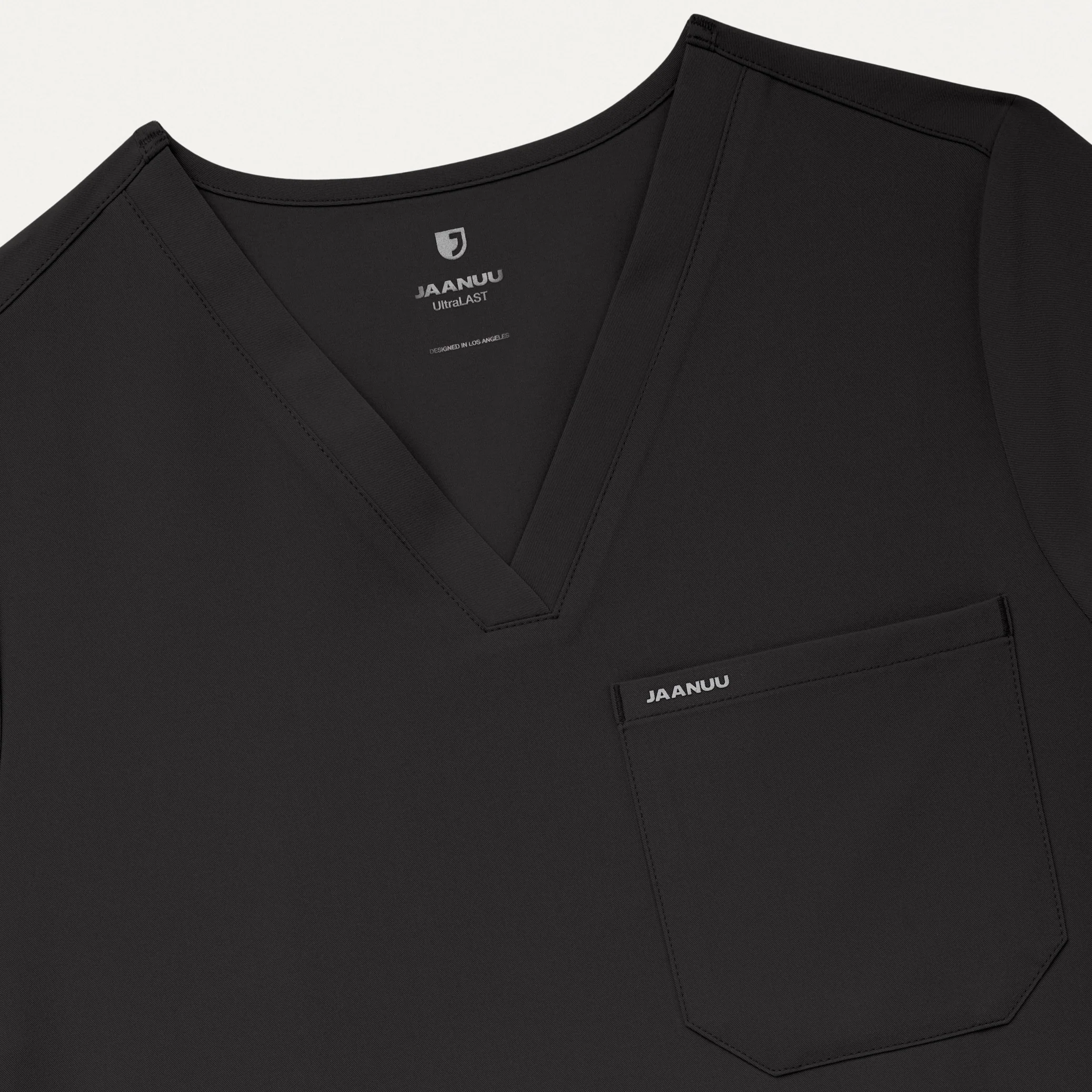 Rhena Essential 1-Pocket Scrub Top - Charcoal - Image 5