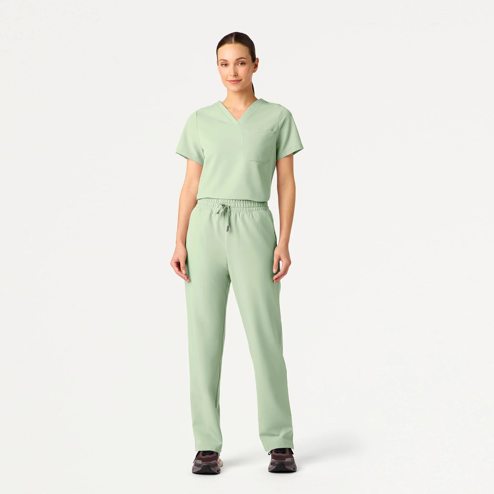 Rhena Essential 1-Pocket Scrub Top - Mint - Image 2
