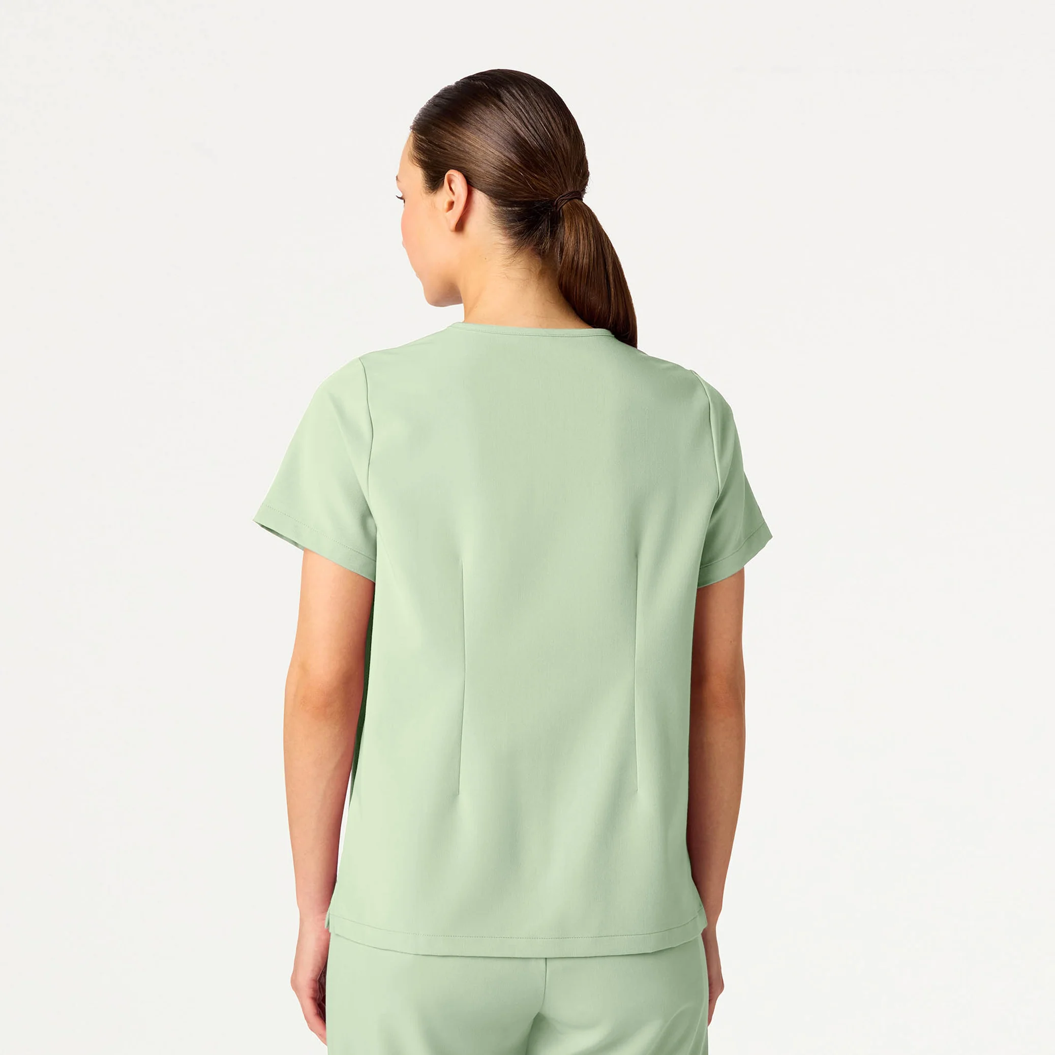 Rhena Essential 1-Pocket Scrub Top - Mint - Image 4