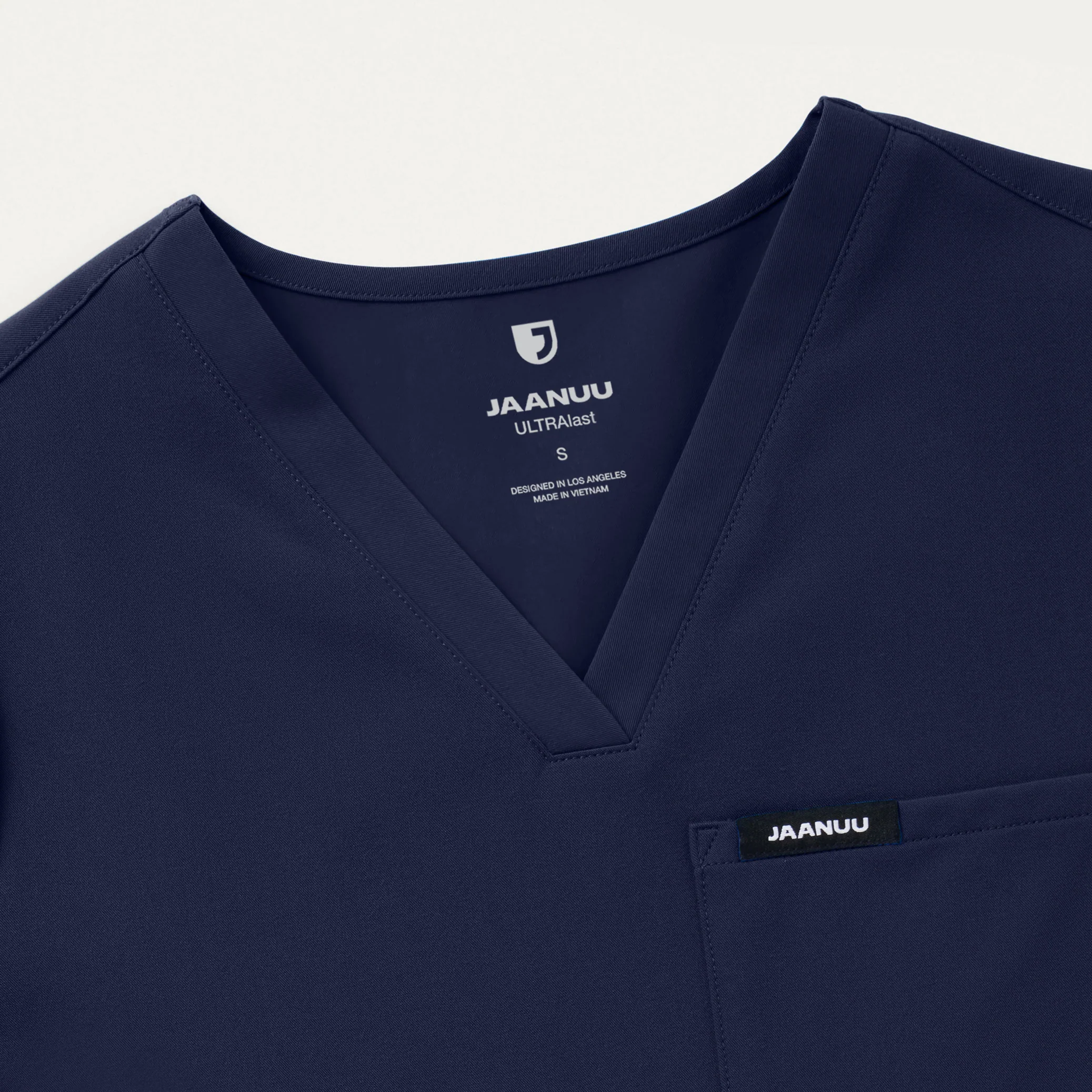 Rhena Slim Essential 1-Pocket Scrub Top - Midnight Navy - Image 8