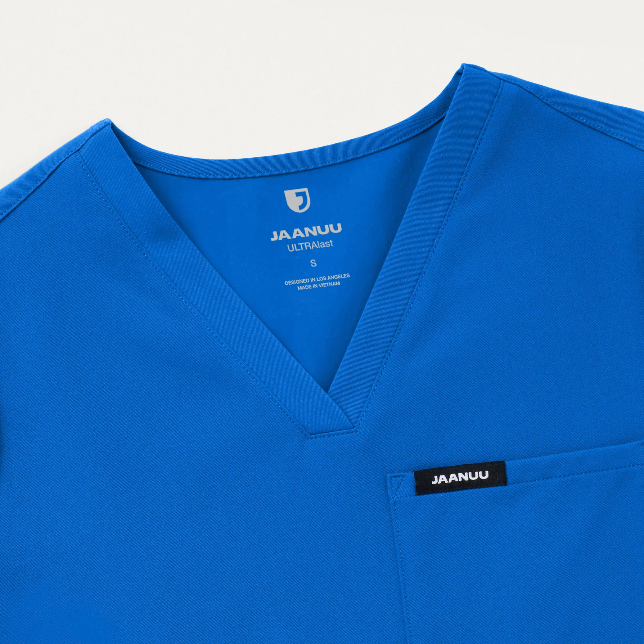 Rhena Slim Essential 1-Pocket Scrub Top - Royal Blue - Image 7
