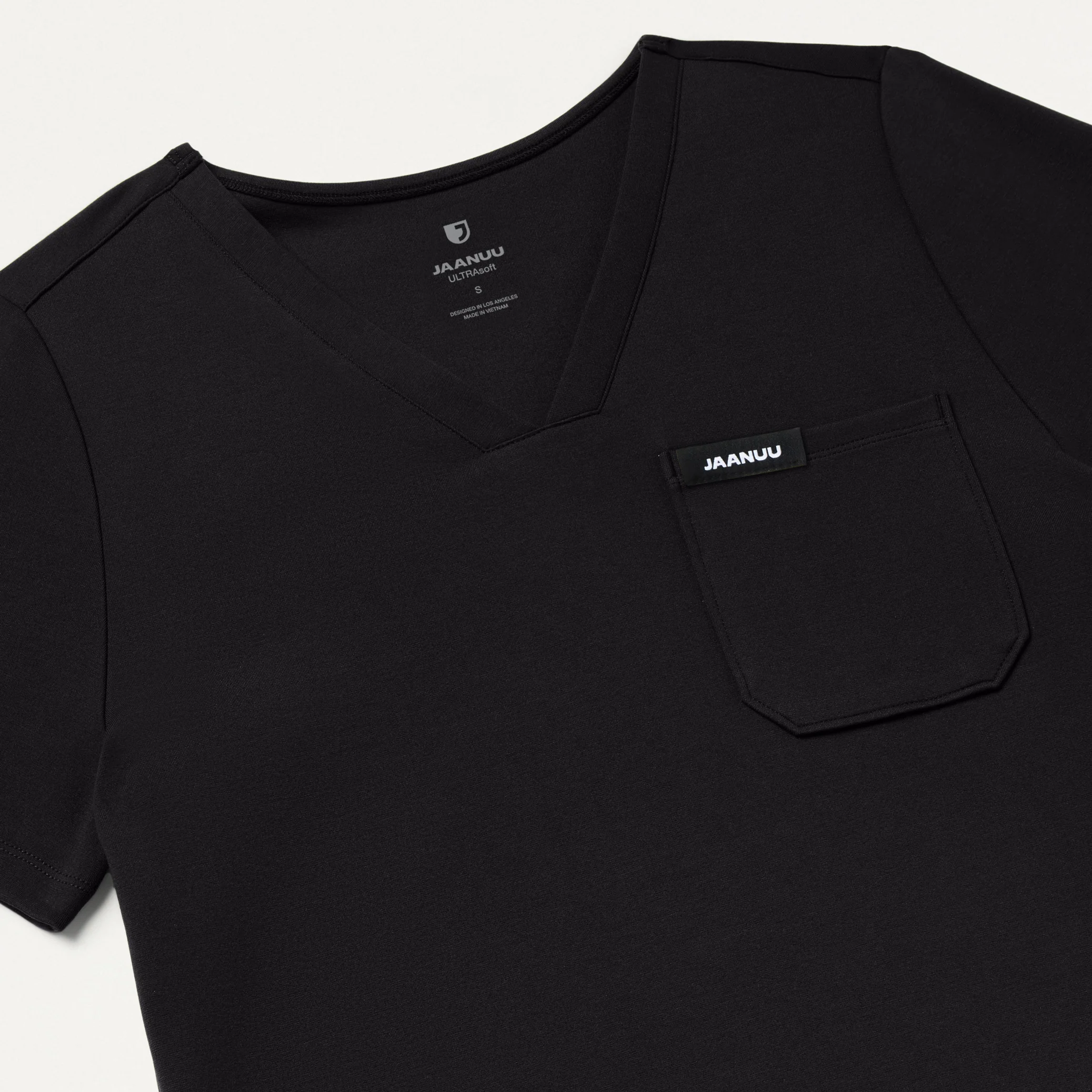 Rhena Slim UltraSOFT™ Scrub Top - Black - Image 7