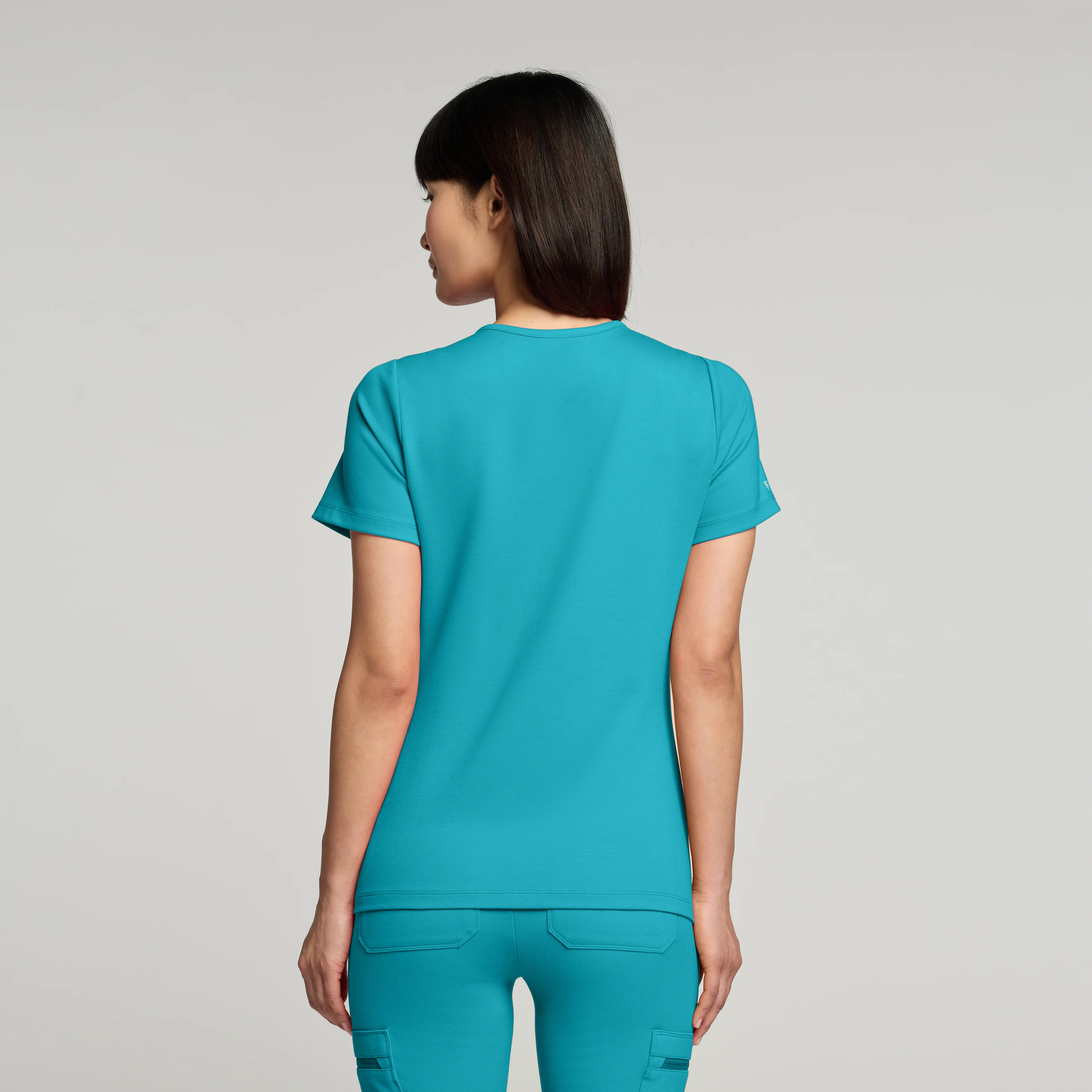 Rhena Slim UltraSOFT™ Scrub Top - Marina - Image 3