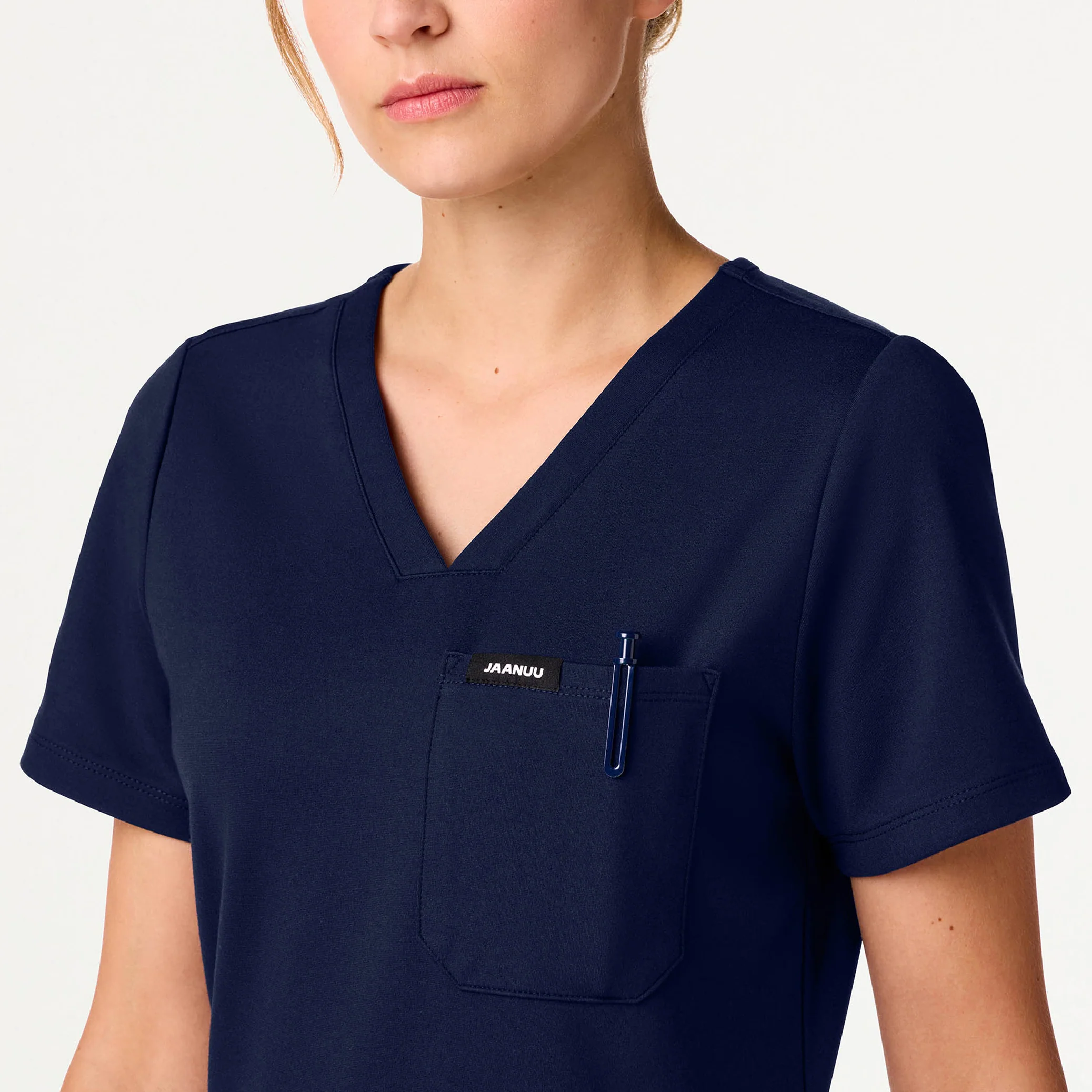 Rhena Slim UltraSOFT™ Scrub Top - Midnight Navy - Image 6