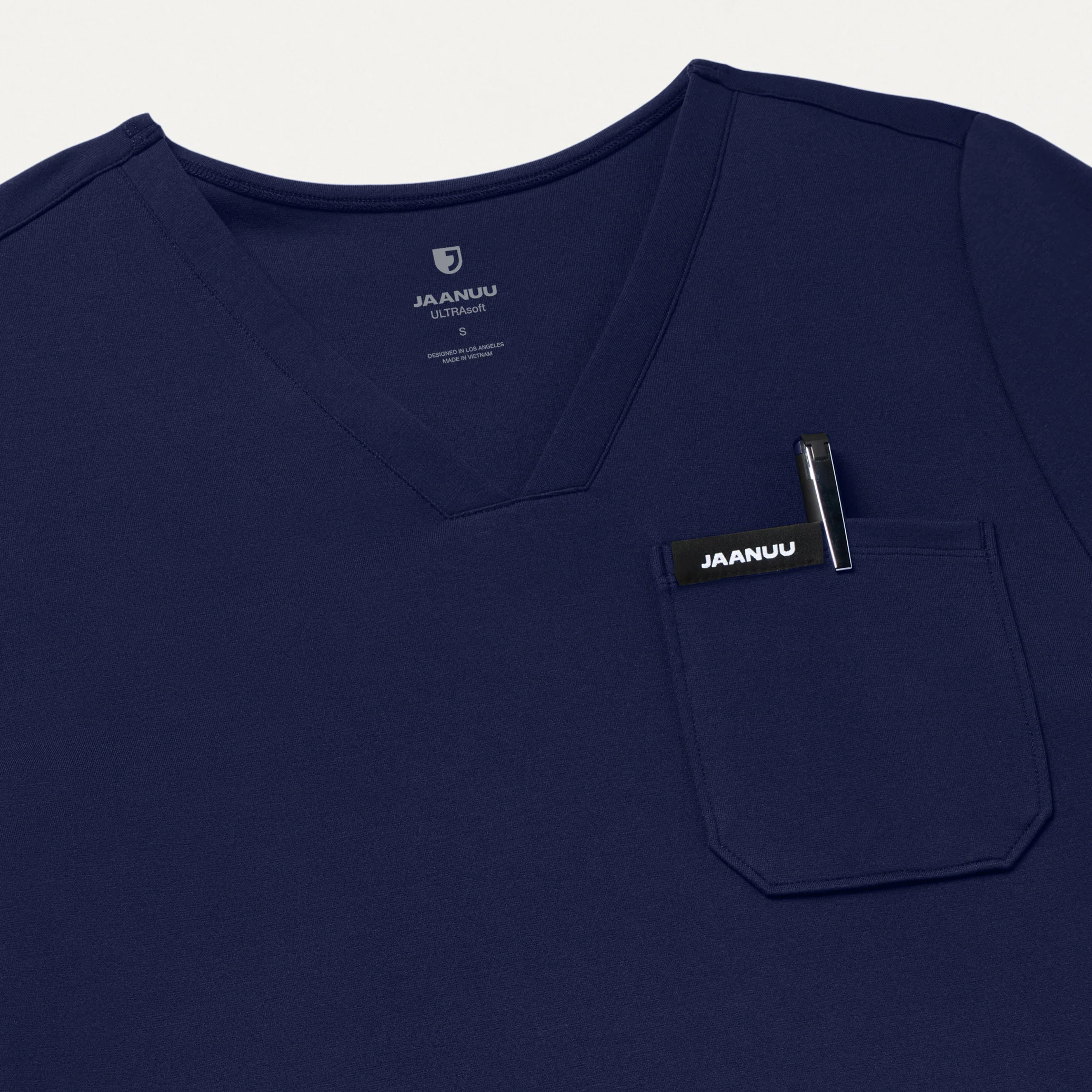Rhena Slim UltraSOFT™ Scrub Top - Midnight Navy - Image 8