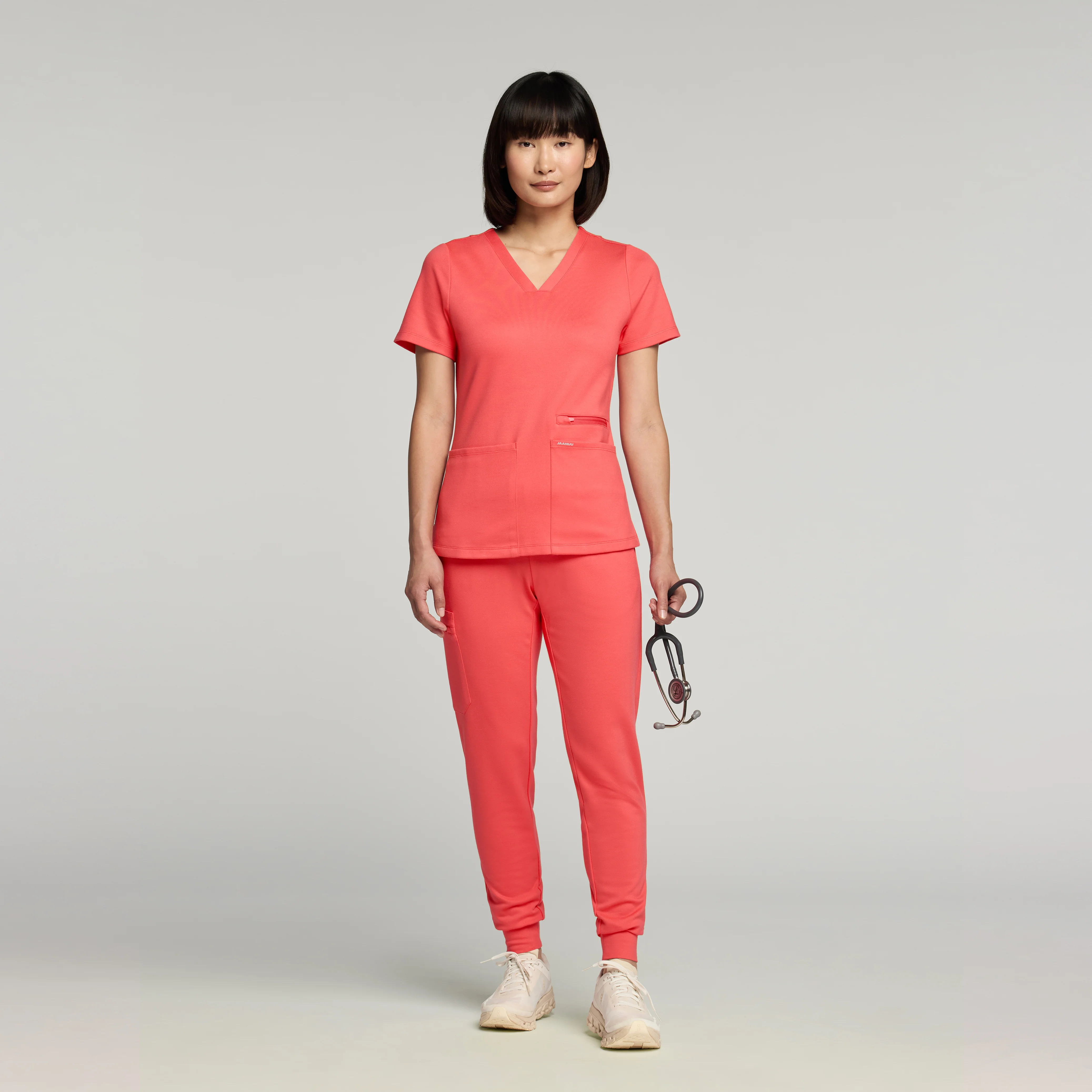 Rubi Slim UltraSOFT™ Scrub Jogger - Coral - Image 2