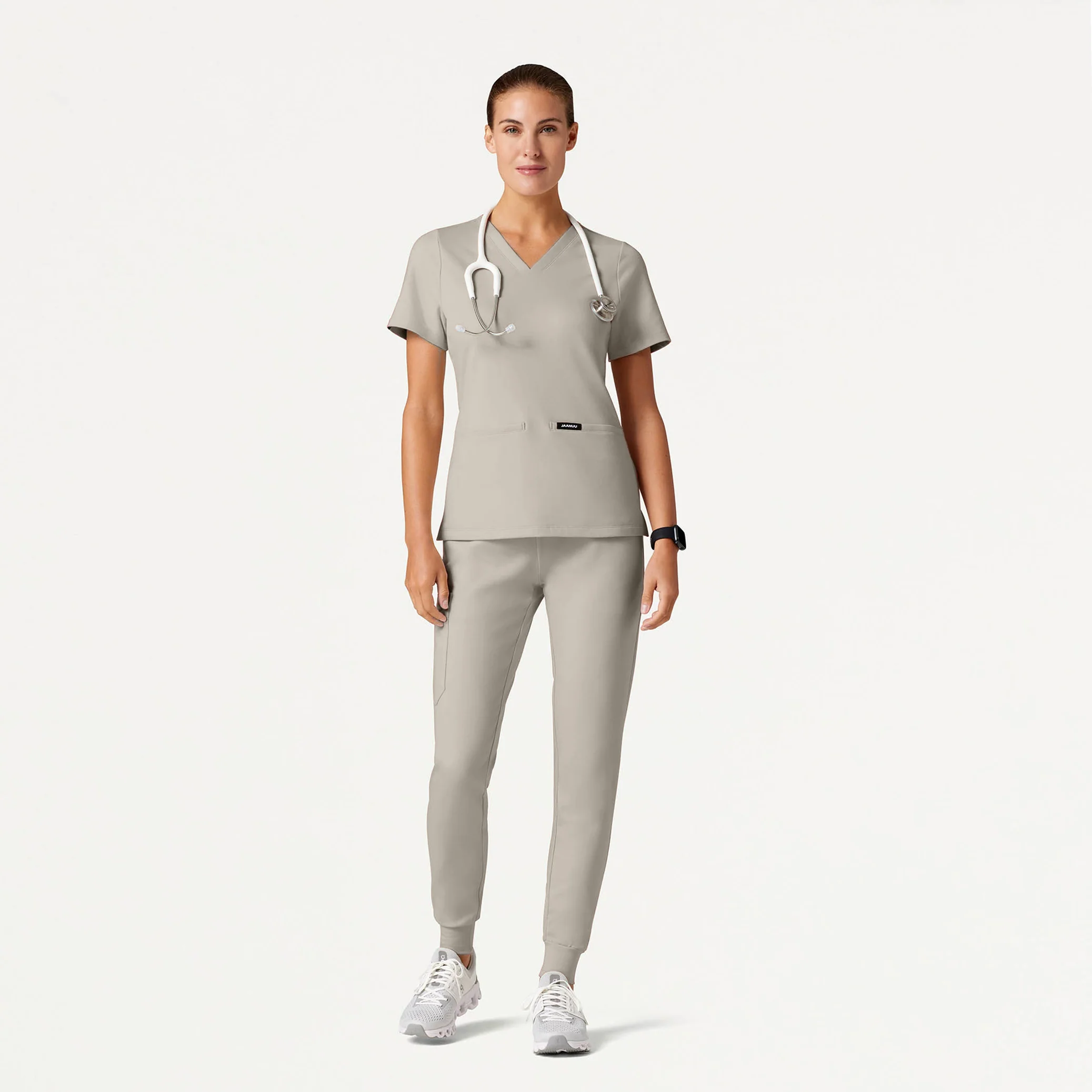 Rubi Slim UltraSOFT™ Scrub Jogger - Fog - Image 2