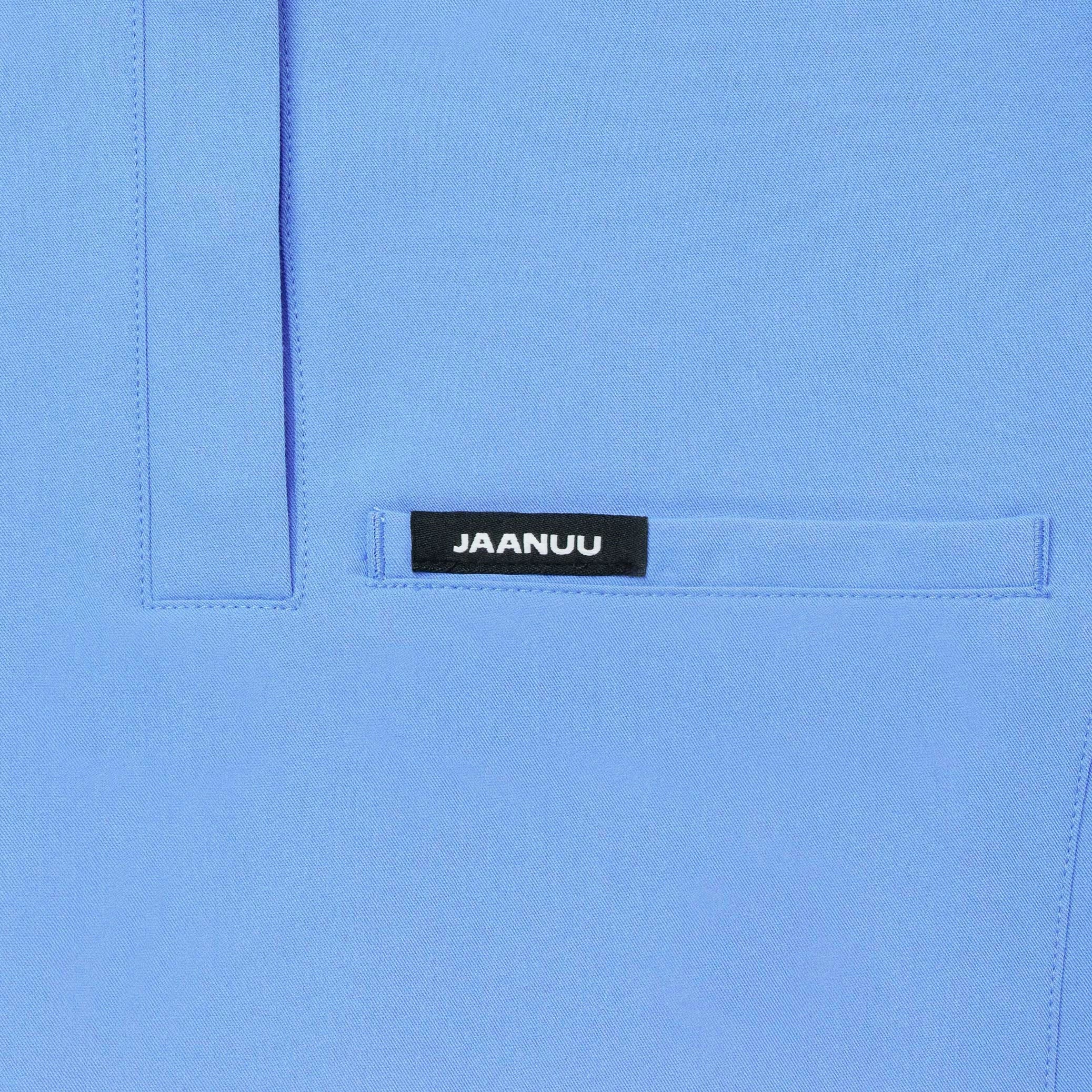 Savi Tuck-In Stand-Collar Scrub Top - Ceil Blue - Image 9