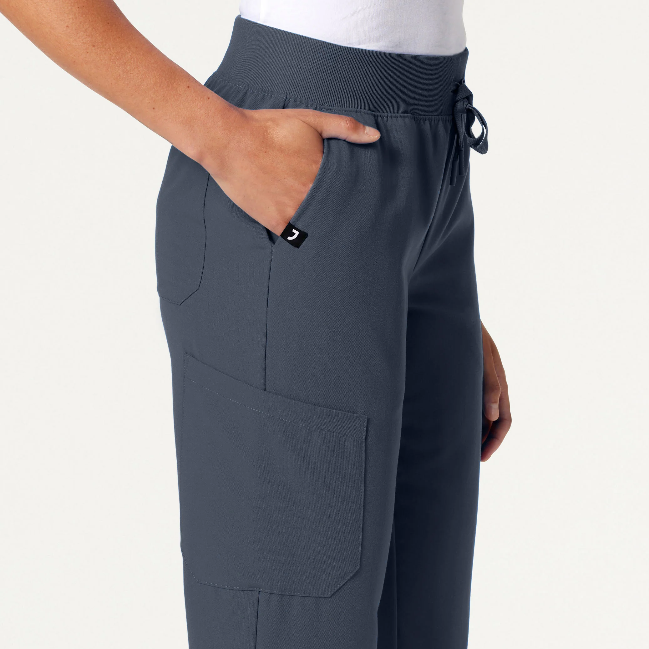 Silex Slim Knit-Waist Scrub Jogger - Carbon Gray - Image 5