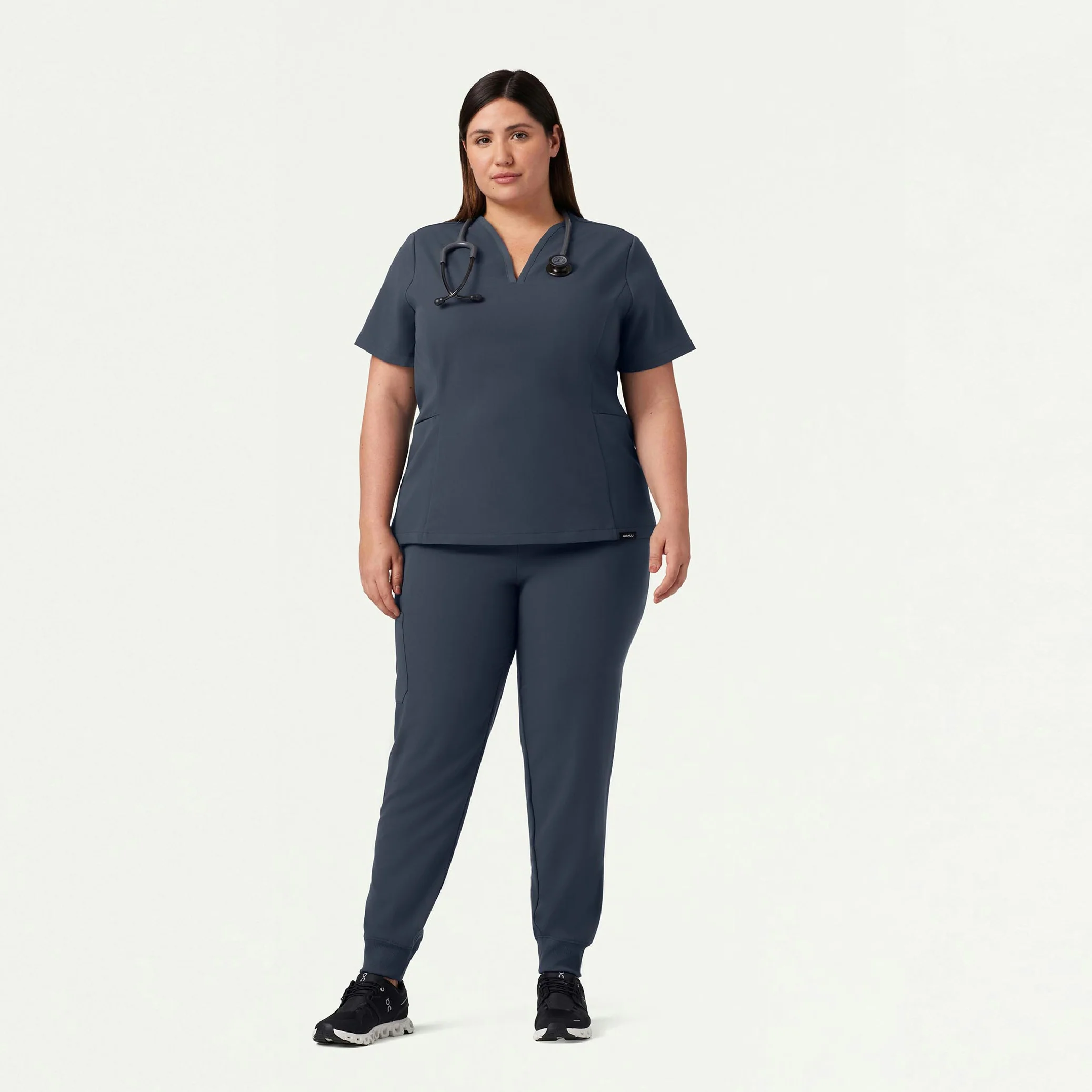 Silex Slim Knit-Waist Scrub Jogger - Carbon Gray - Image 9