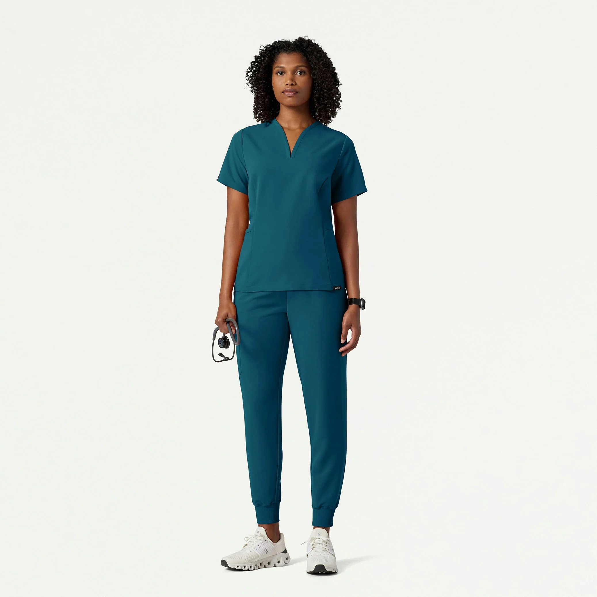 Silex Slim Knit-Waist Scrub Jogger - Caribbean Blue - Image 3