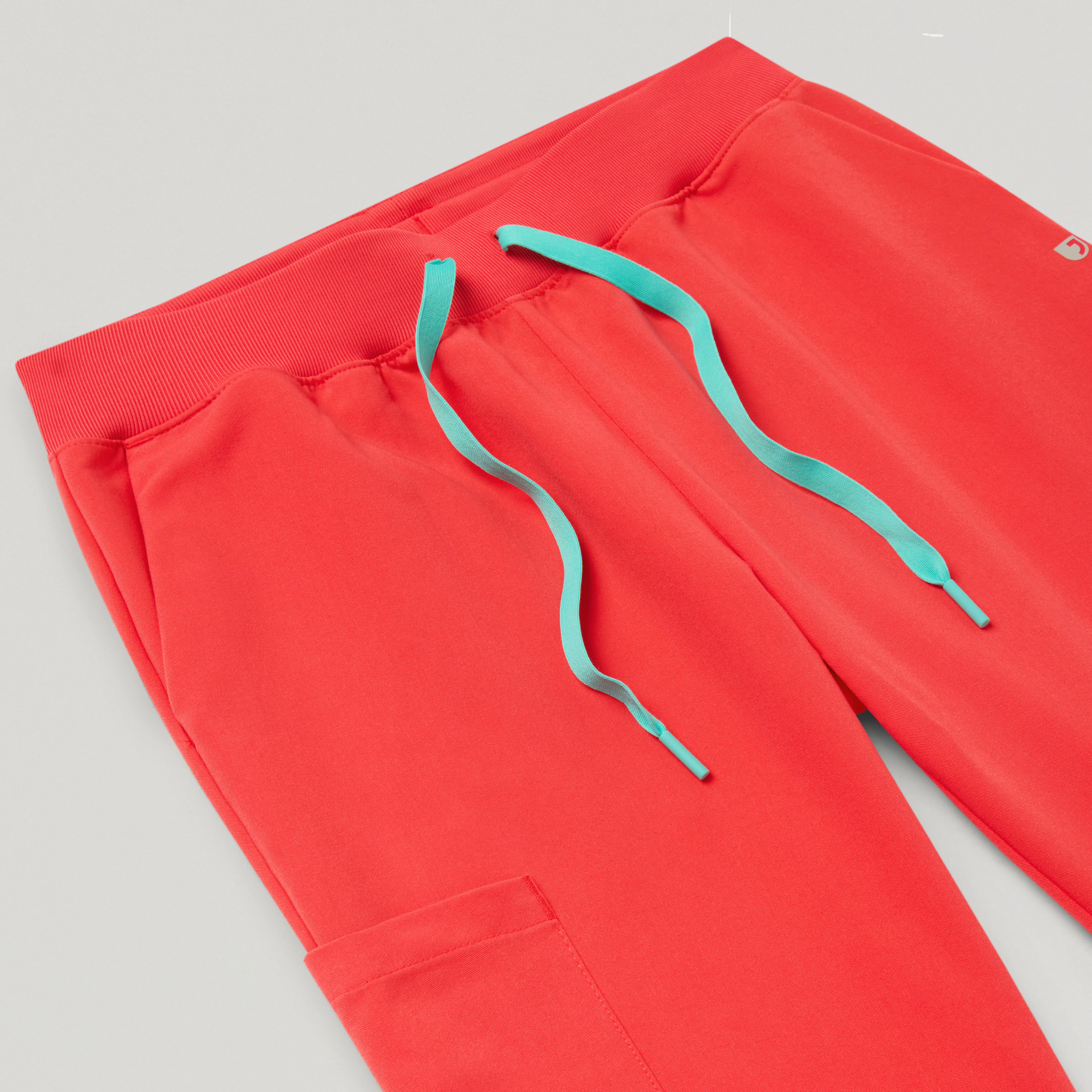 Silex Slim Knit-Waist Scrub Jogger - Coral - Image 5