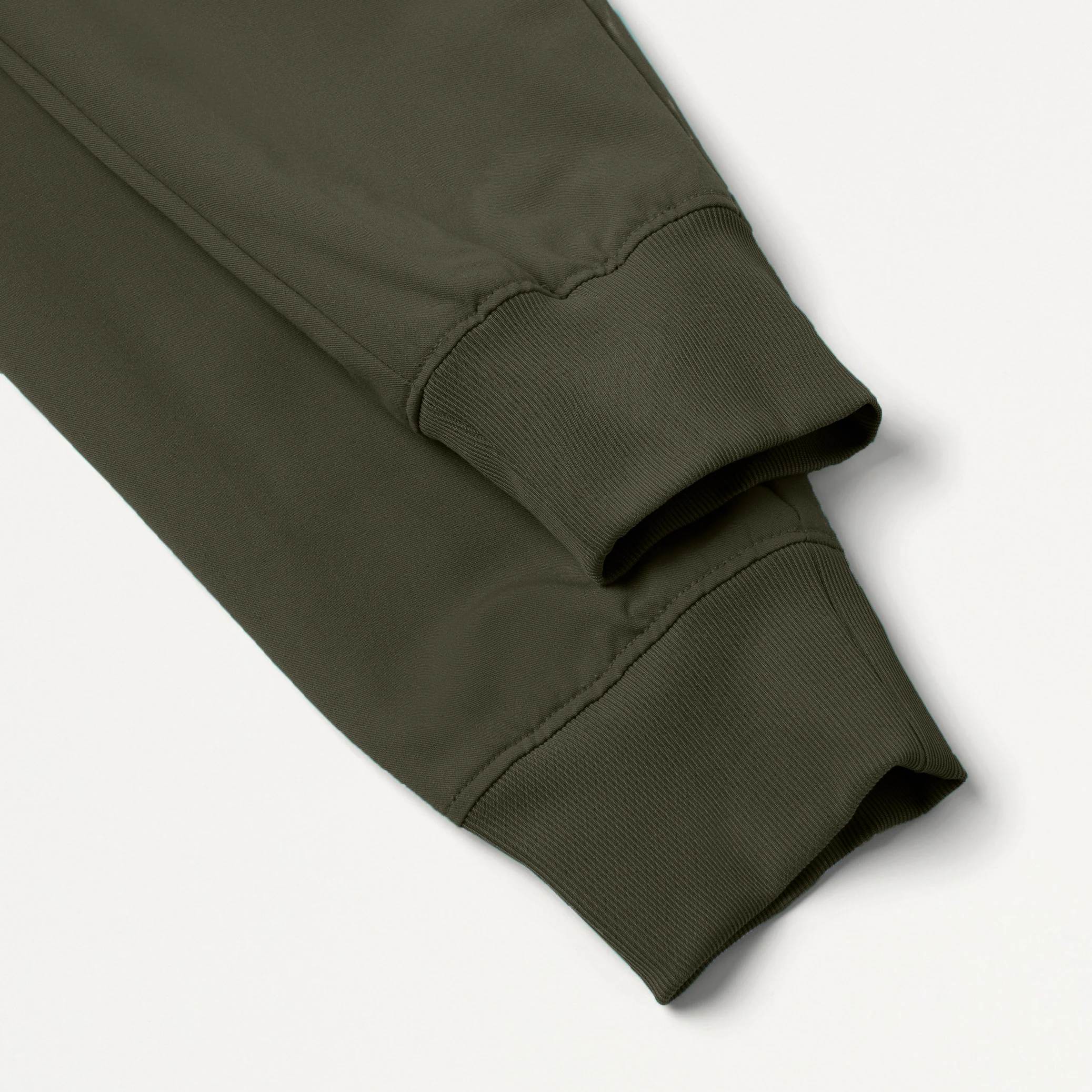 Silex Slim Knit-Waist Scrub Jogger - Deep Olive - Image 6