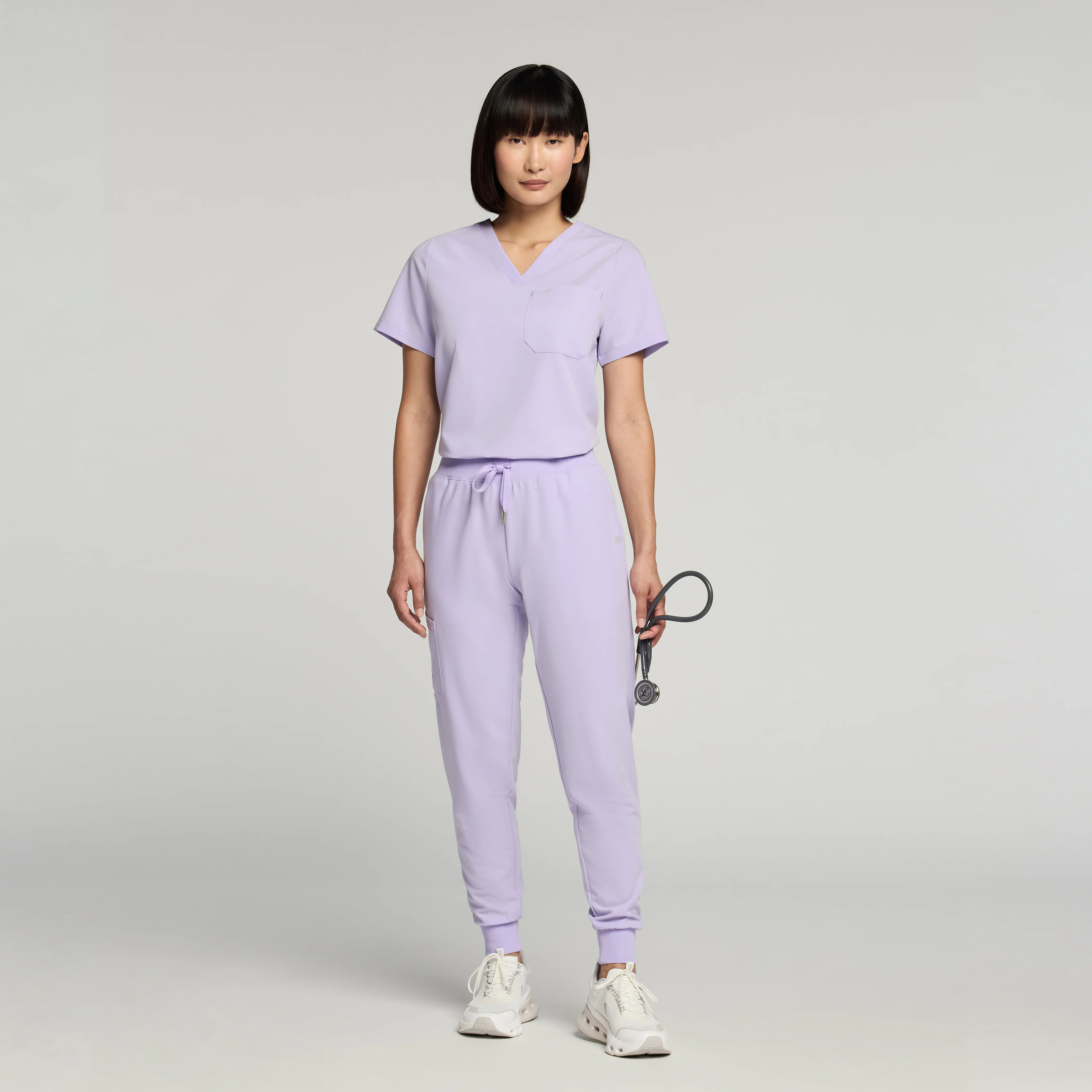 Silex Slim Knit-Waist Scrub Jogger - Lavender - Image 4