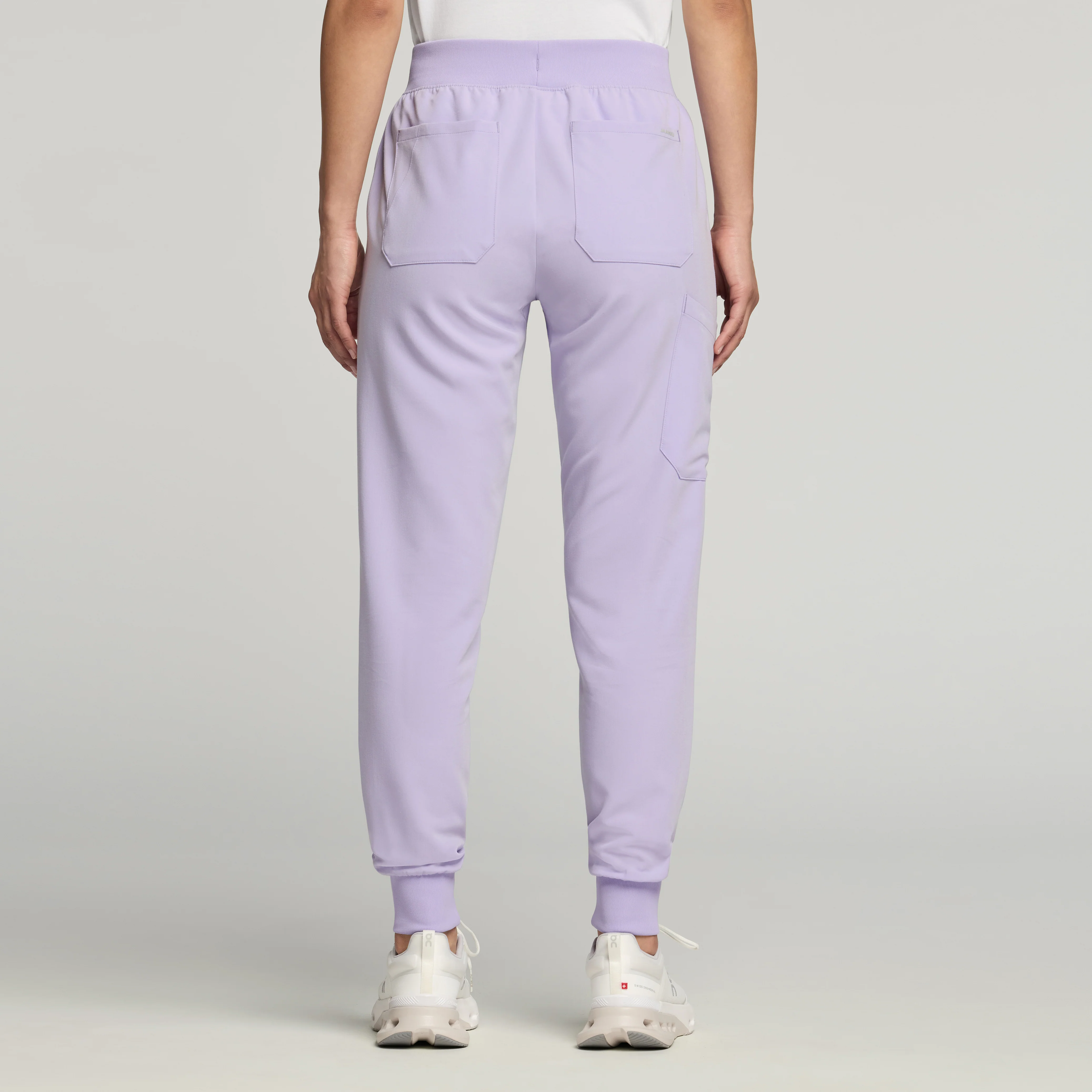 Silex Slim Knit-Waist Scrub Jogger - Lavender - Image 5