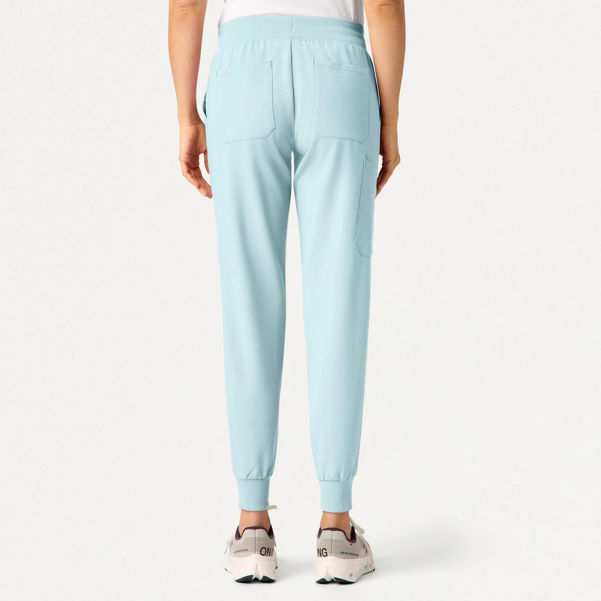 Silex Slim Knit-Waist Scrub Jogger - Sky Blue - Image 5