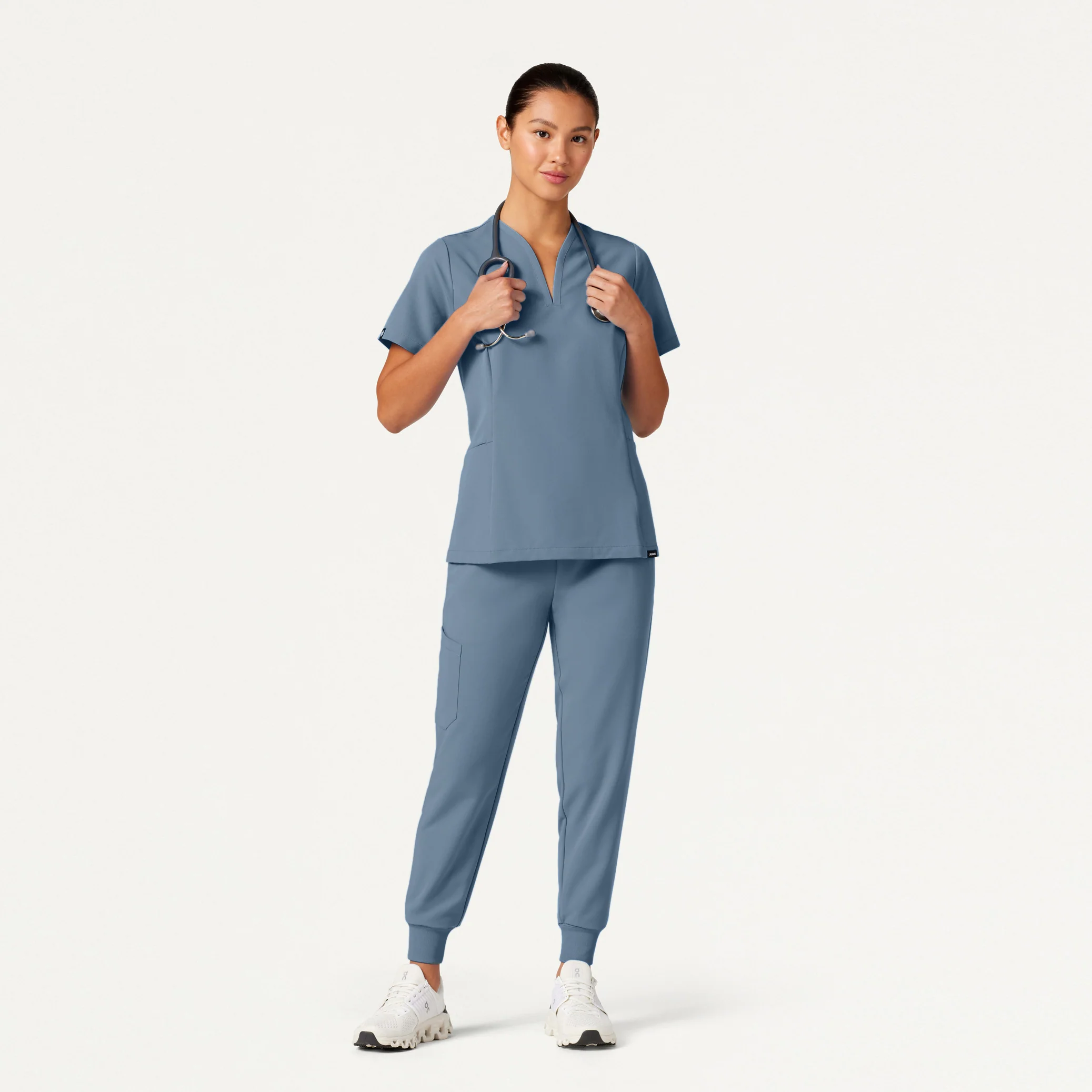 Silex Slim Knit-Waist Scrub Jogger - Storm Blue - Image 2