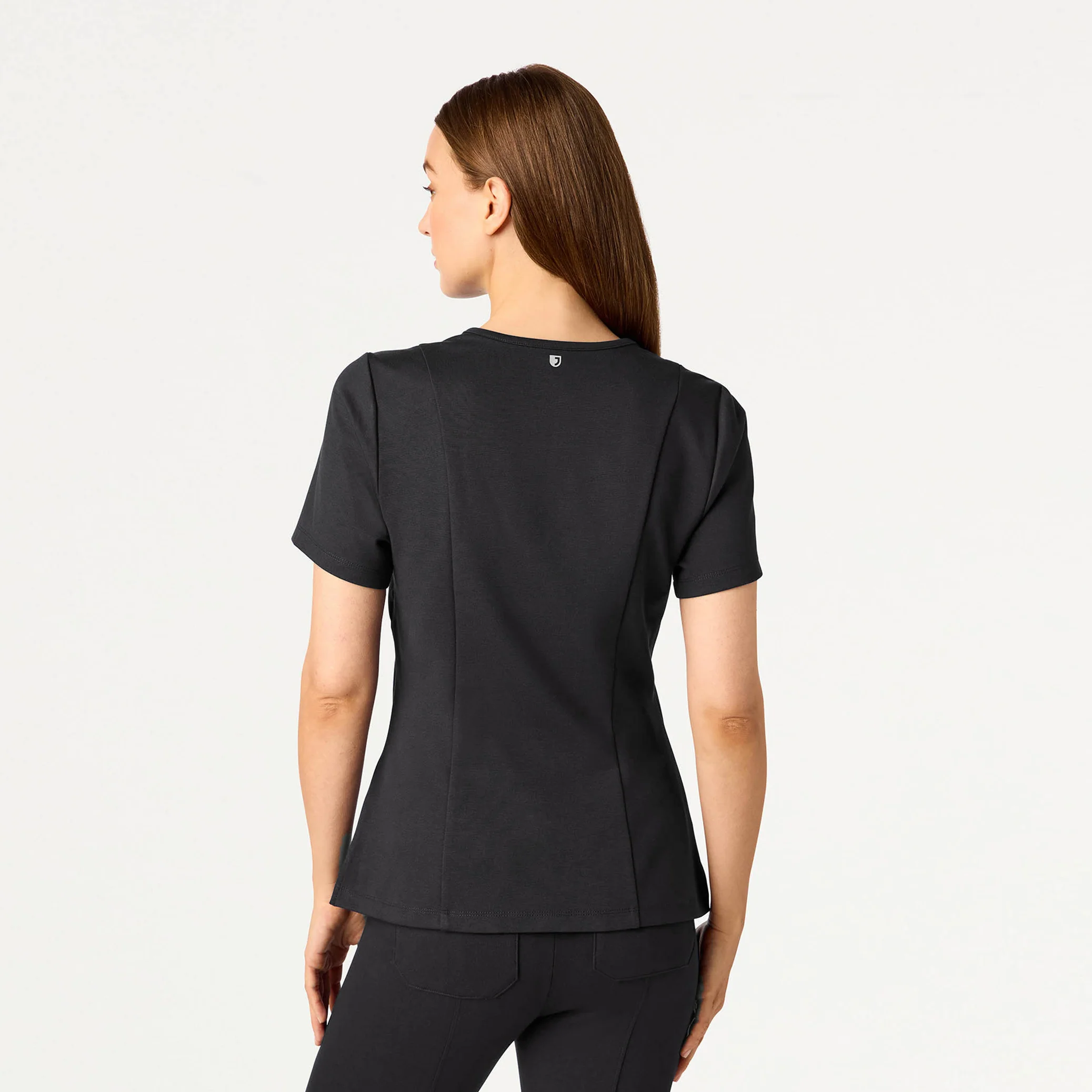Sloane Slim UltraSOFT™ Scrub Top - Charcoal - Image 4
