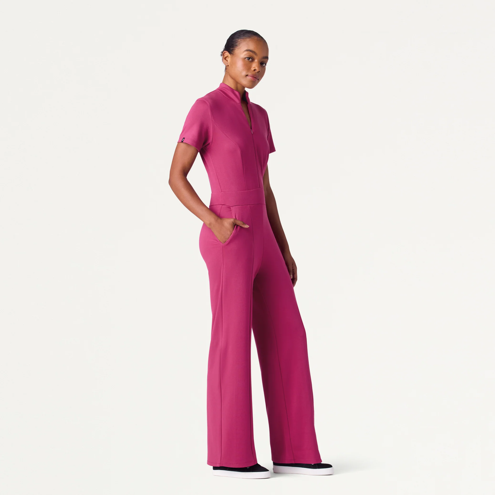 The Scrub Jumpsuit - Wild Berry - Image 2