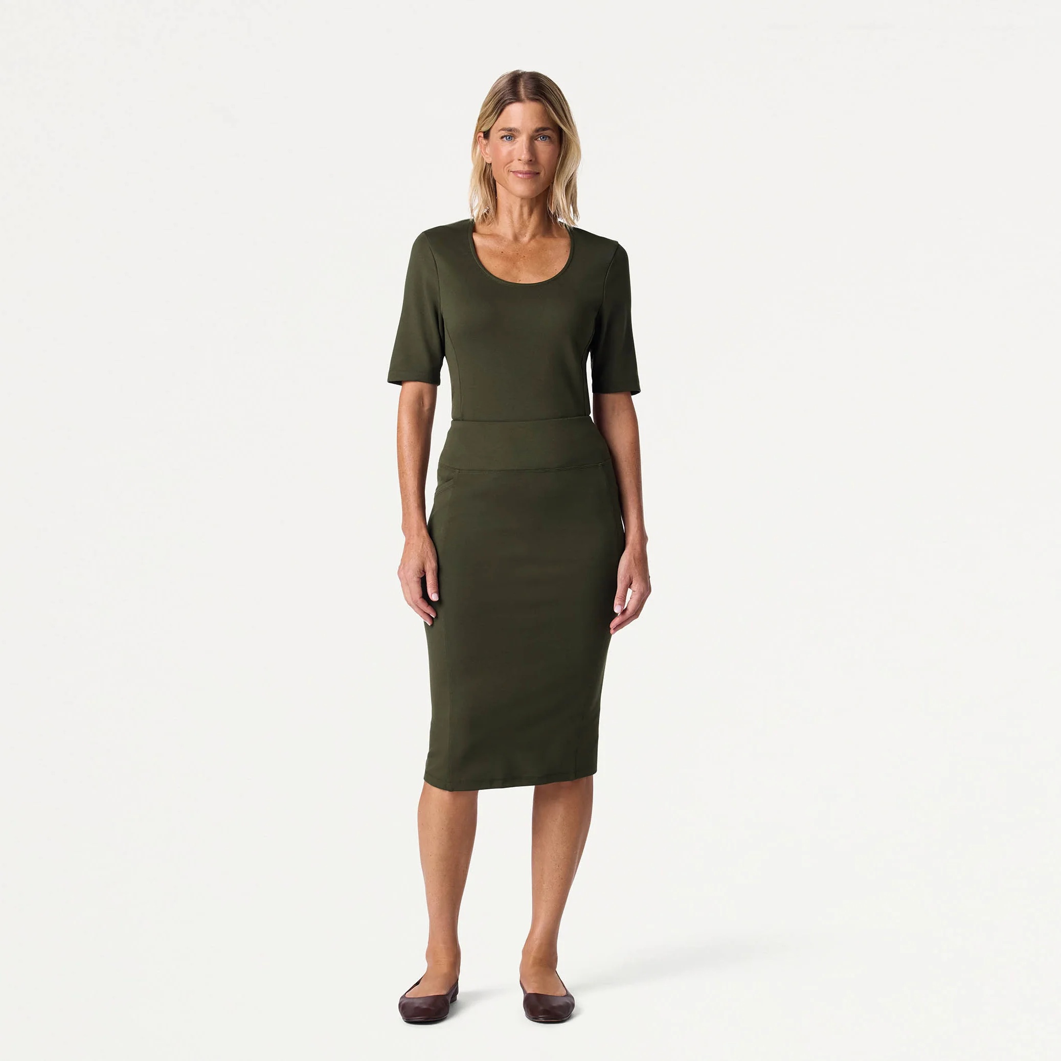 The Scrub Skirt - Deep Olive - Image 2