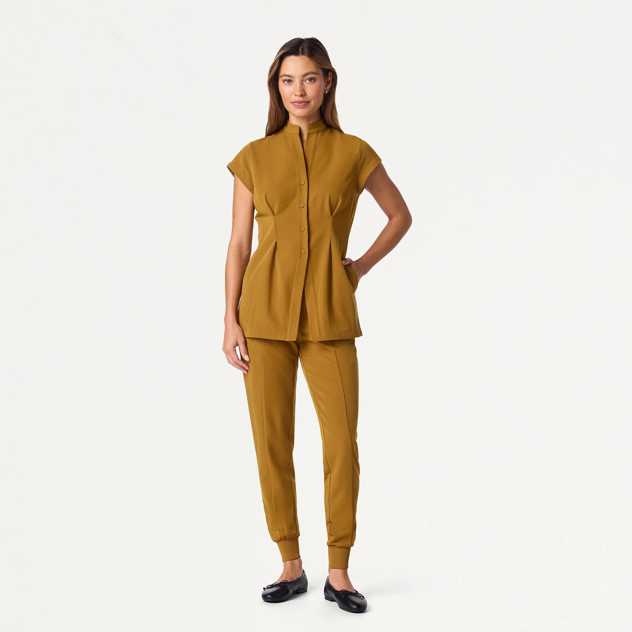 Willow Slim High Waisted Scrub Jogger - Cider - Image 2
