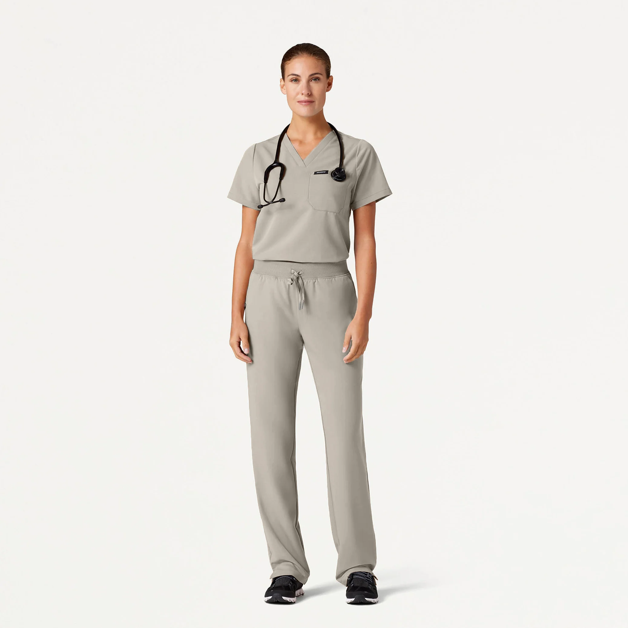 Xenos Essential Knit-Waist Scrub Pant - Fog - Image 2