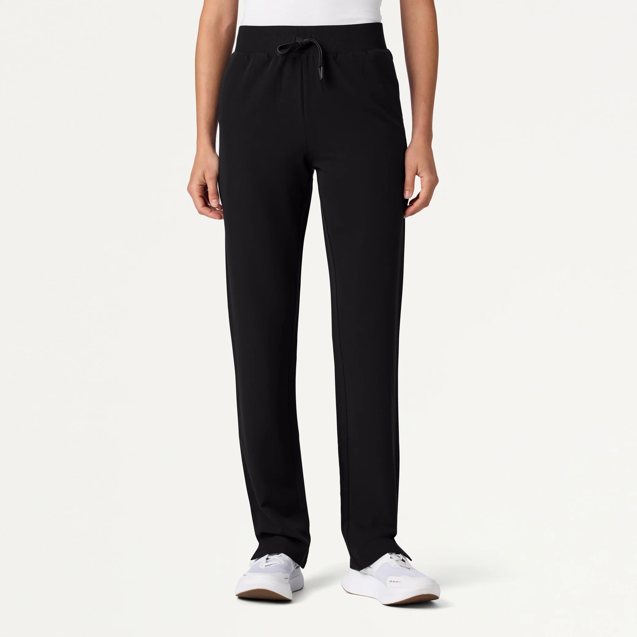 Xenos Slim Knit-Waist Scrub Pant - Black