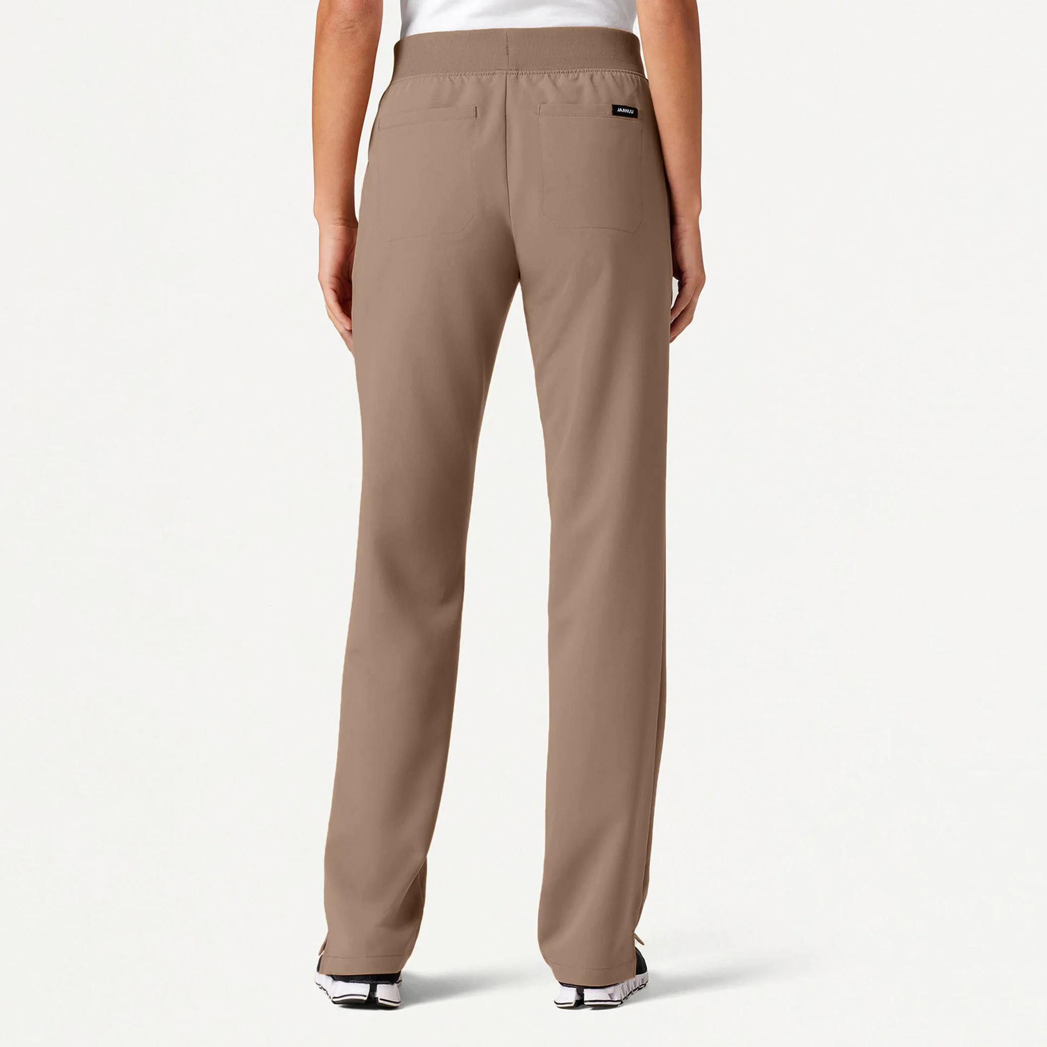 Xenos Slim Knit-Waist Scrub Pant - Mocha - Image 3