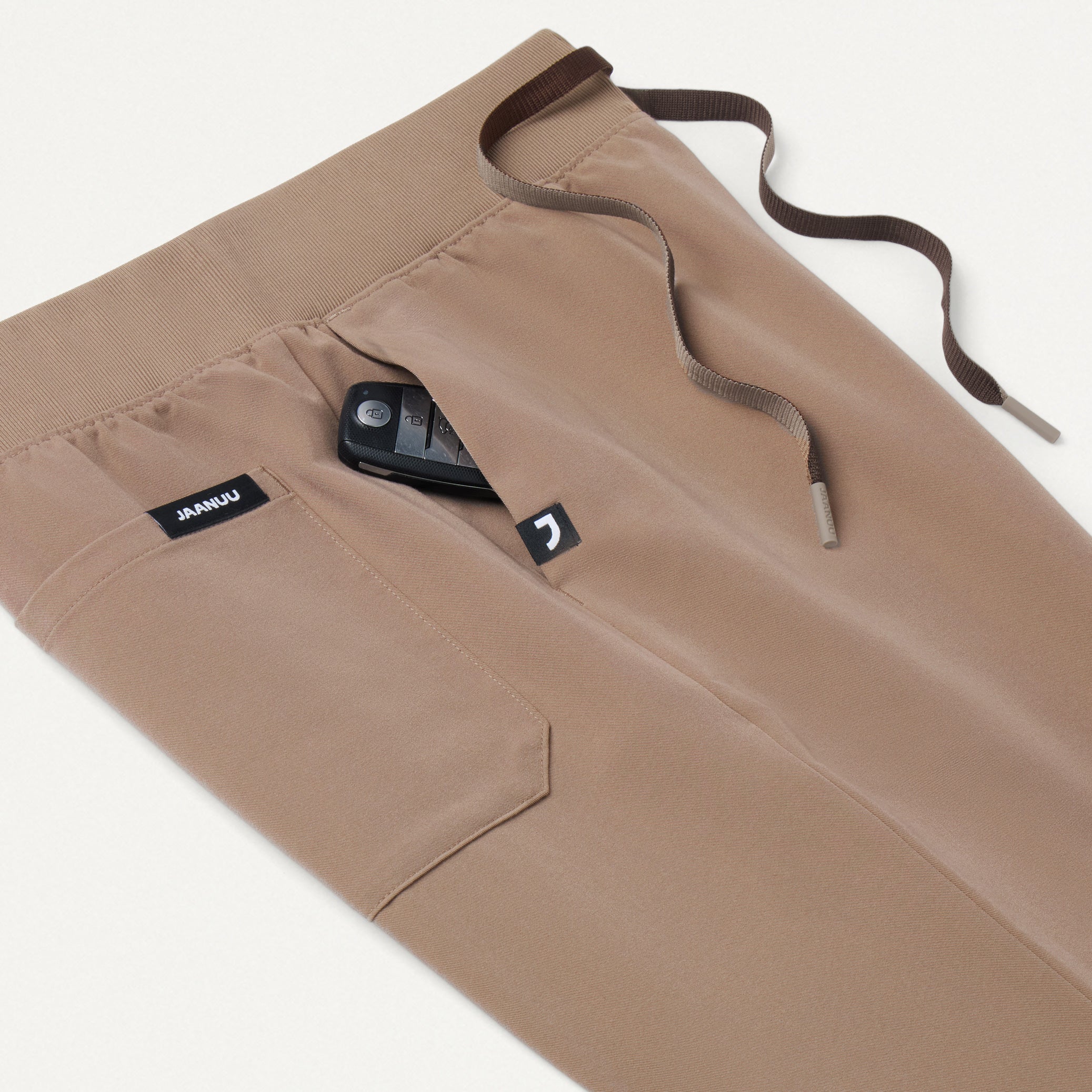Xenos Slim Knit-Waist Scrub Pant - Mocha - Image 5