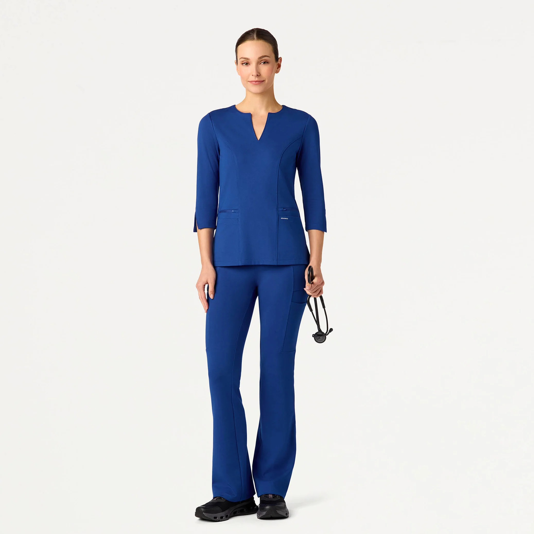 Zoe Slim 3/4-Sleeve UltraSOFT™ Scrub Top - Galaxy - Image 2