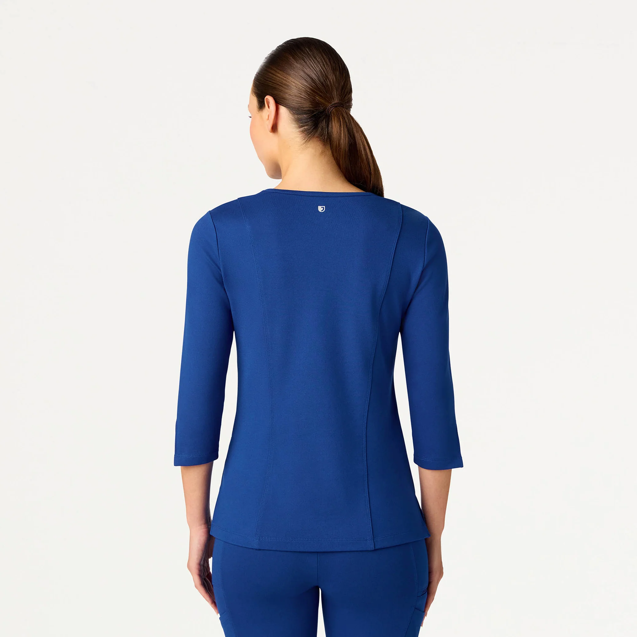Zoe Slim 3/4-Sleeve UltraSOFT™ Scrub Top - Galaxy - Image 3